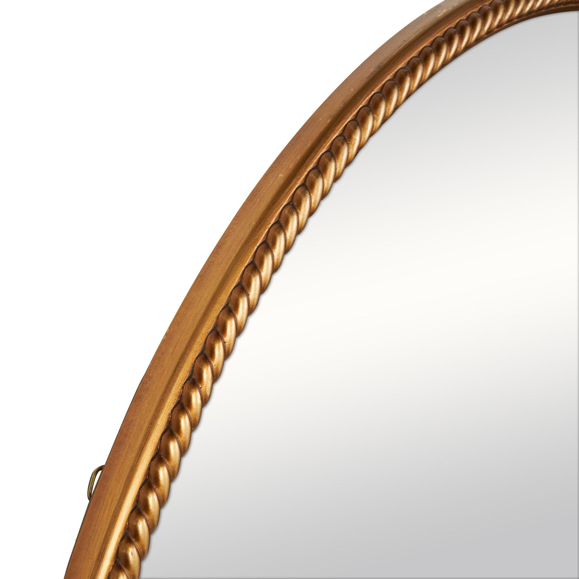 Gold Resin Room Wall Mirror with Twisted Chain Inspired Frame