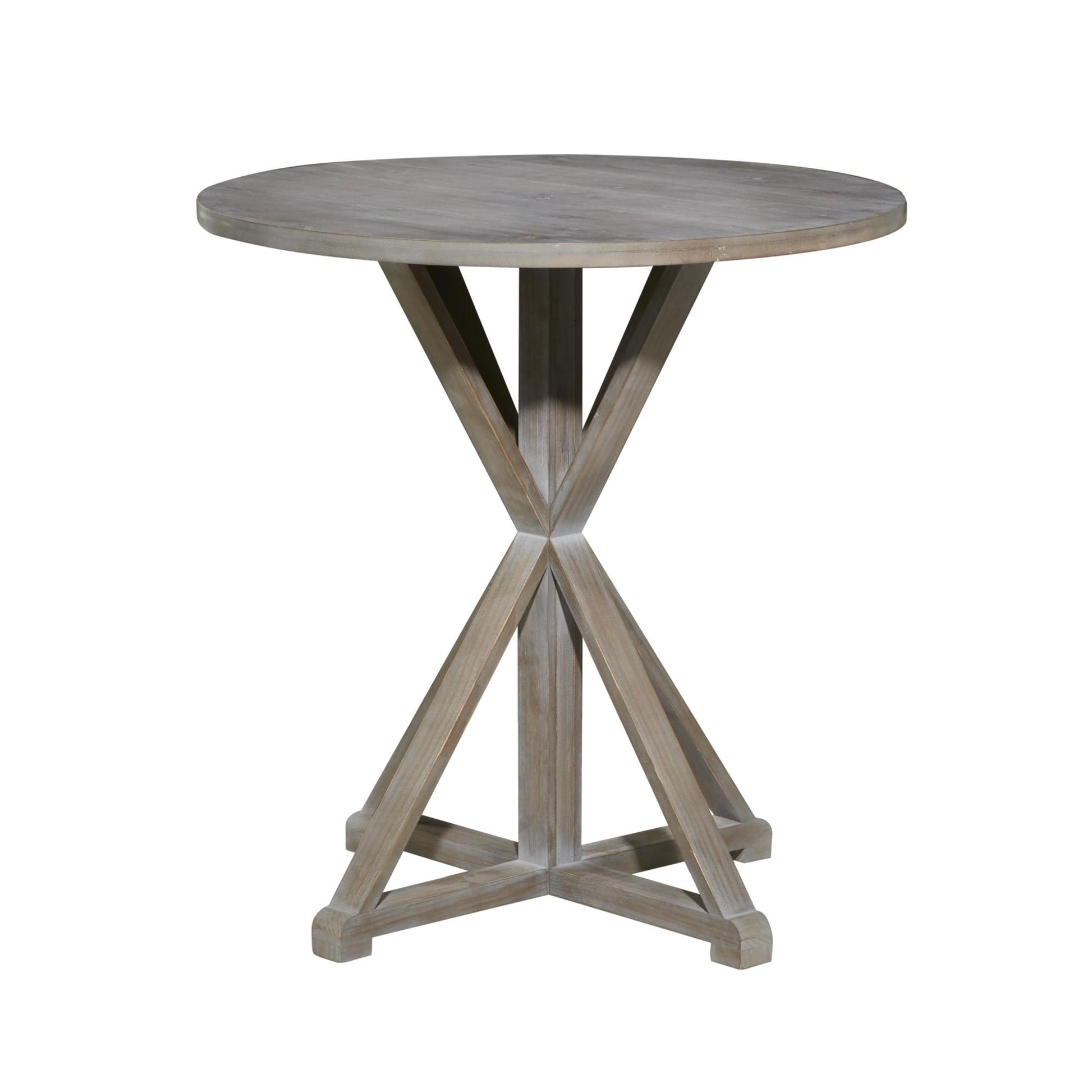 Wood Side End Accent Table with X Shaped Legs