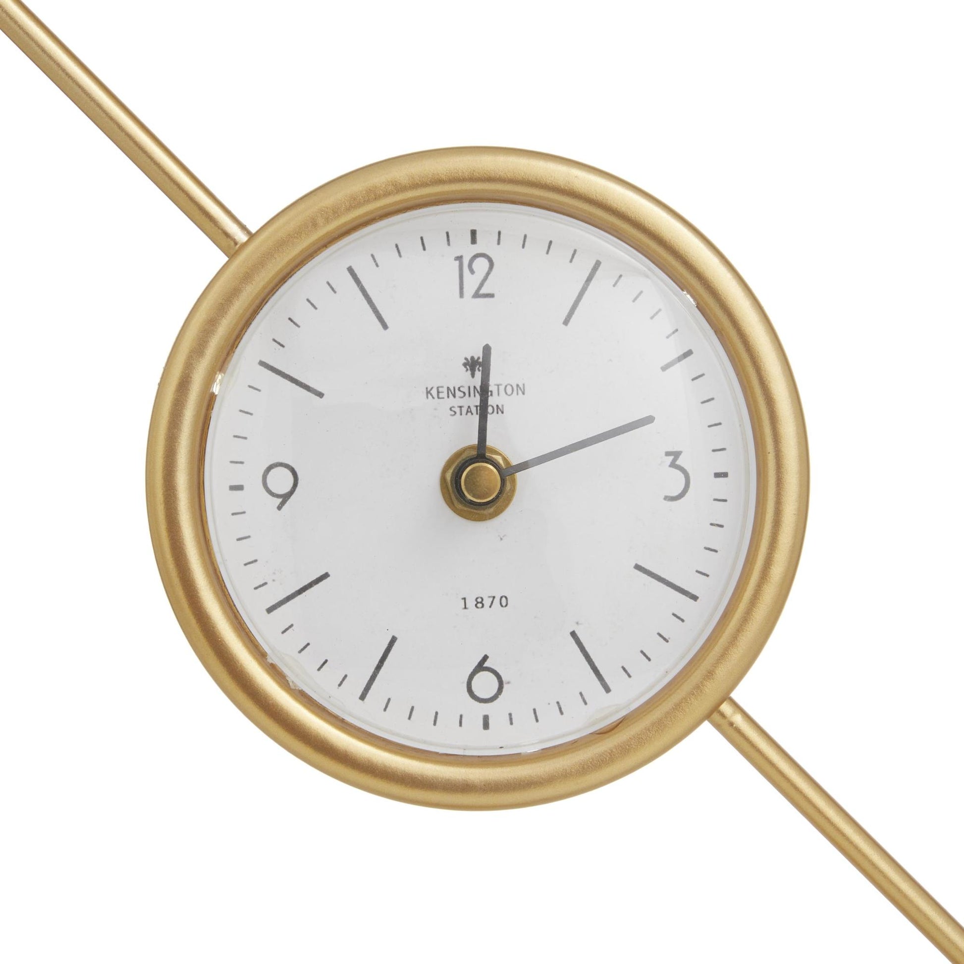 Gold Metal Decorative Clock with Acrylic Base