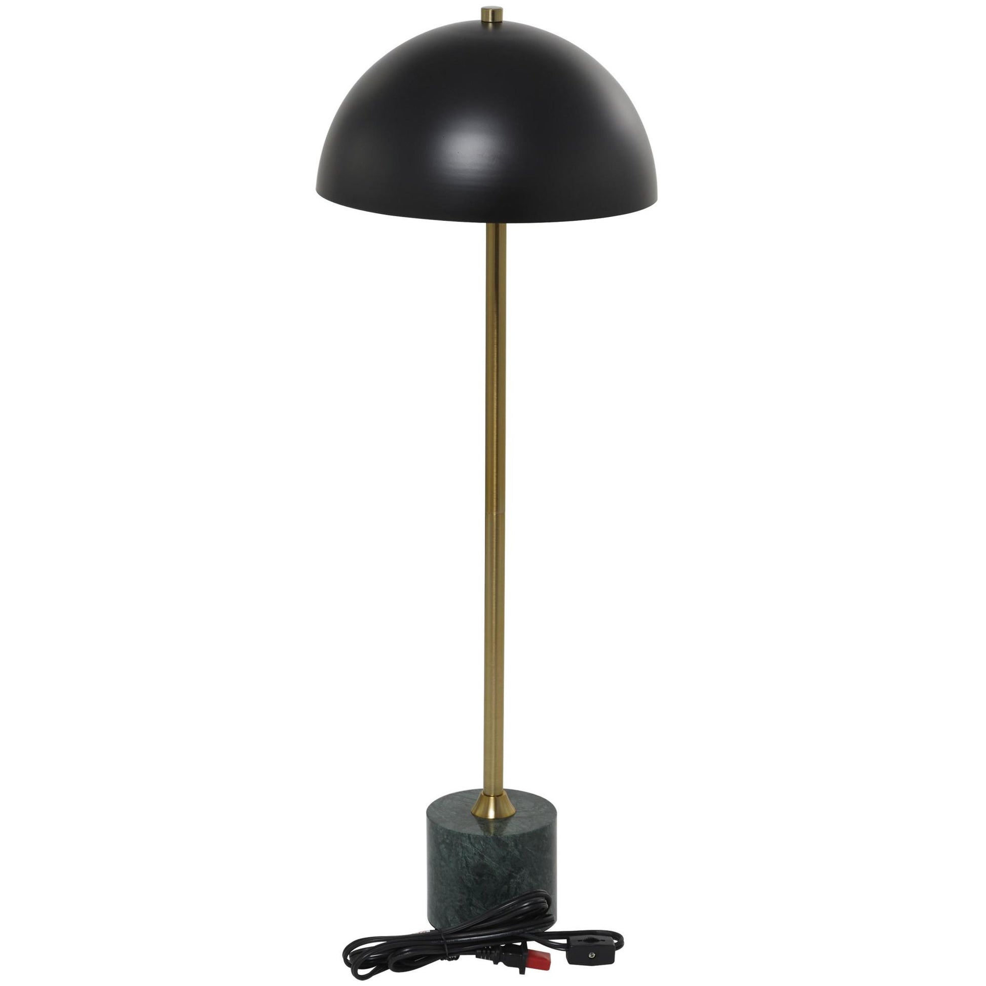 Metal Umbrella Style Room Desk Lamp with Black Marble Base