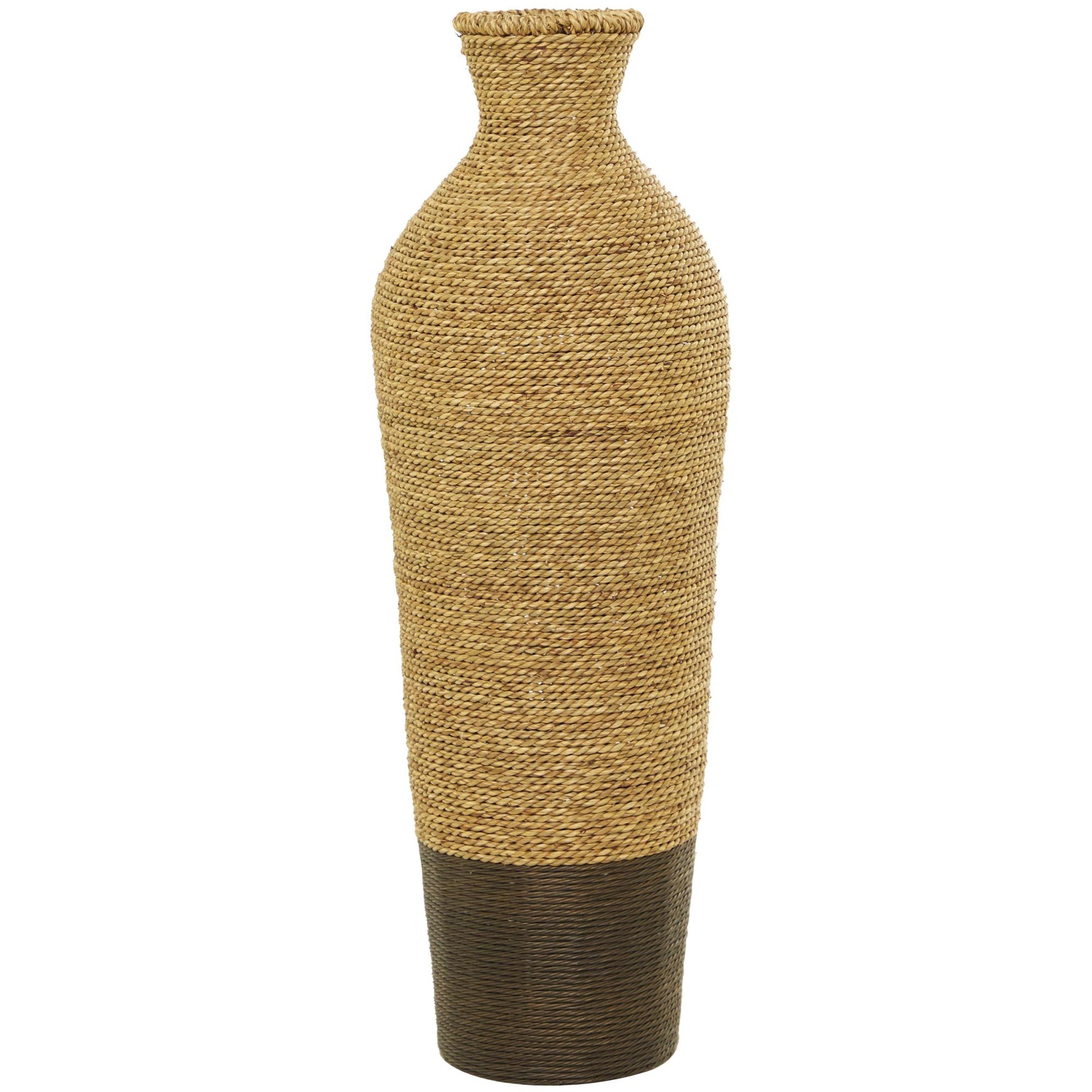 Brown Seagrass Handmade Tall Woven Floor Decorative Vase