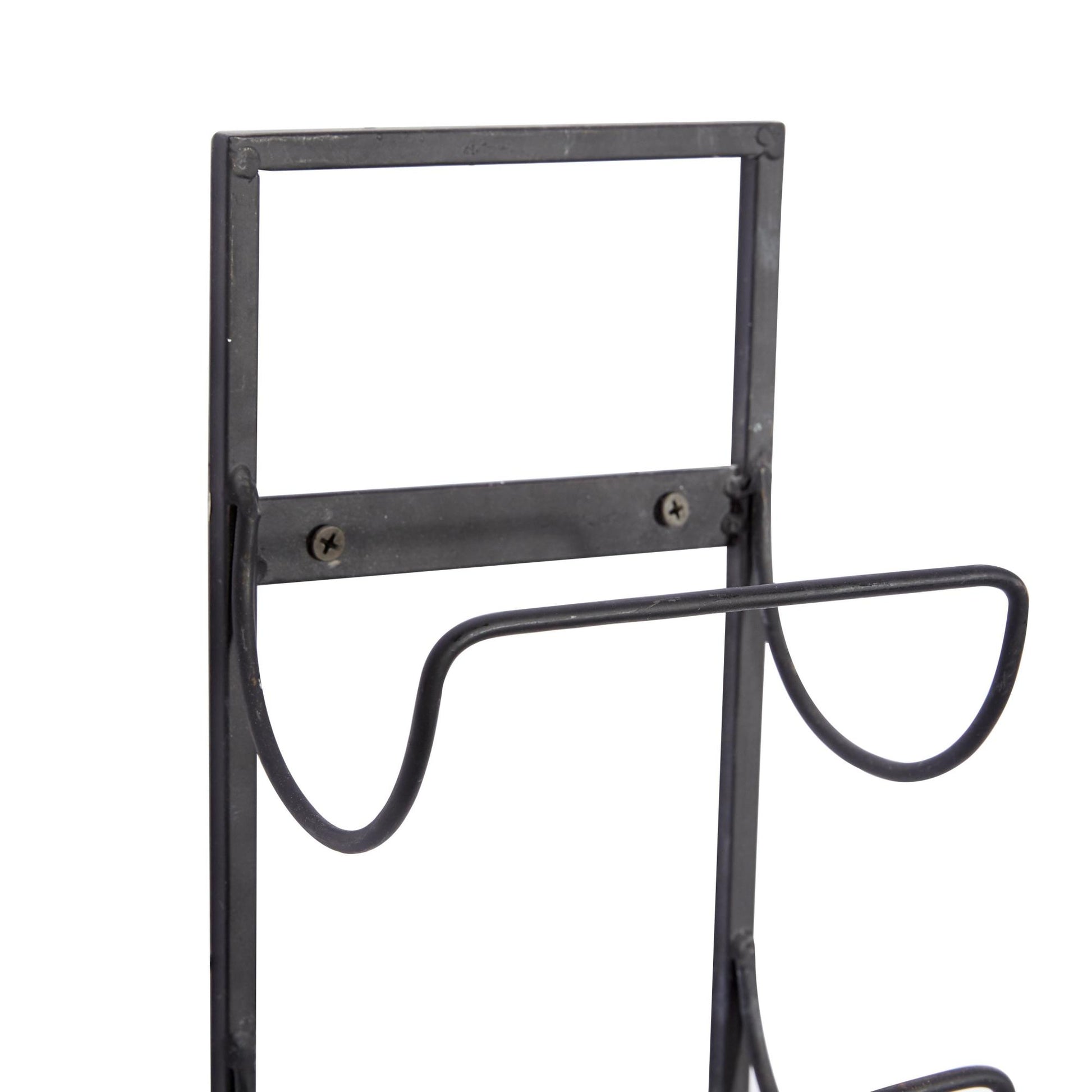 Black Metal 5 Bottle Display Wall Wine Rack