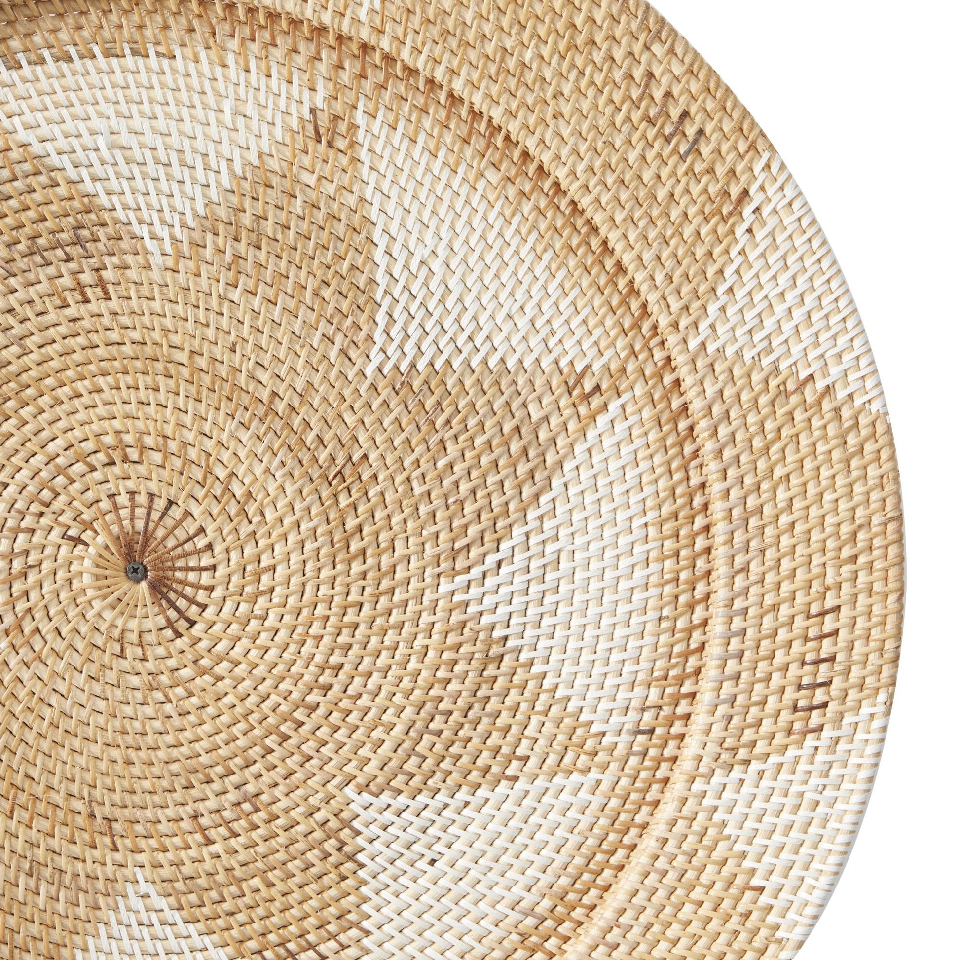 Set of 3 Plate Rattan Handmade Woven Basket Home Wall Decor Set of 3 28", 20", 14"W
