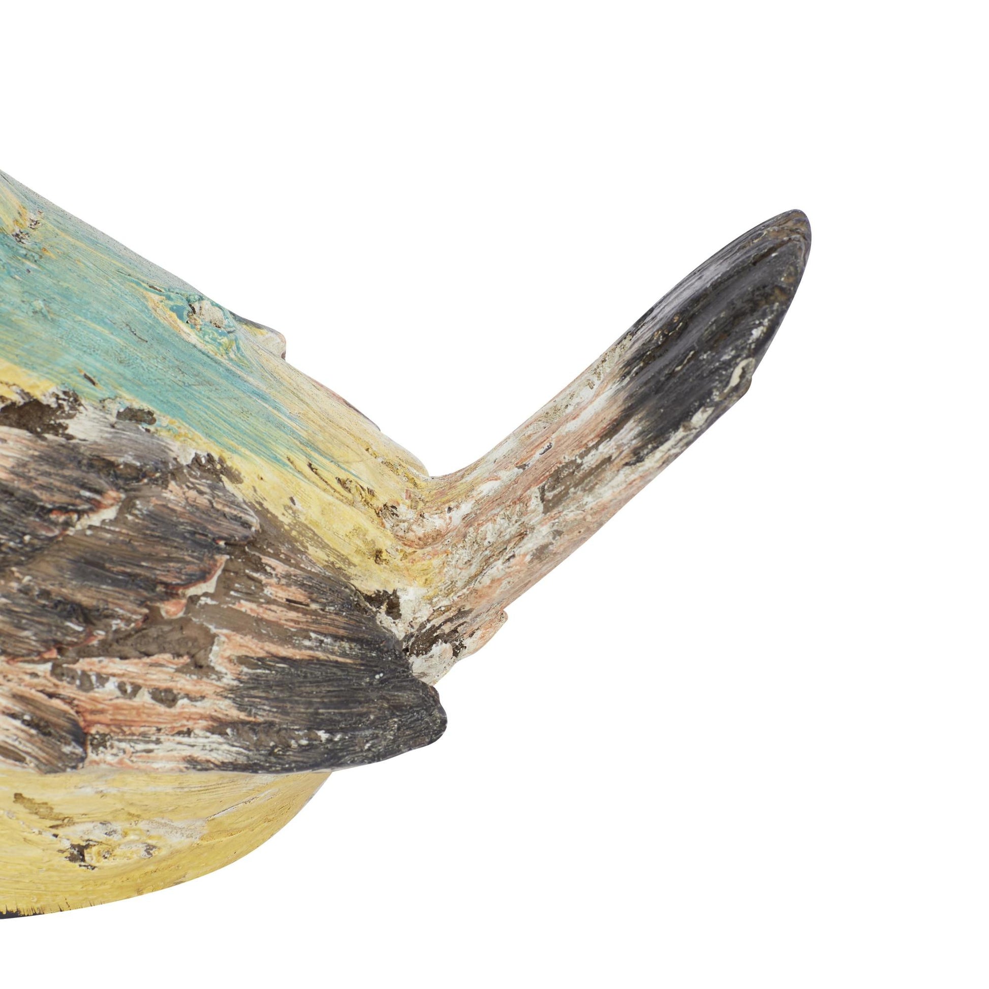 Set of 4 Bird Multi Colored Polystone Decorative Sculpture