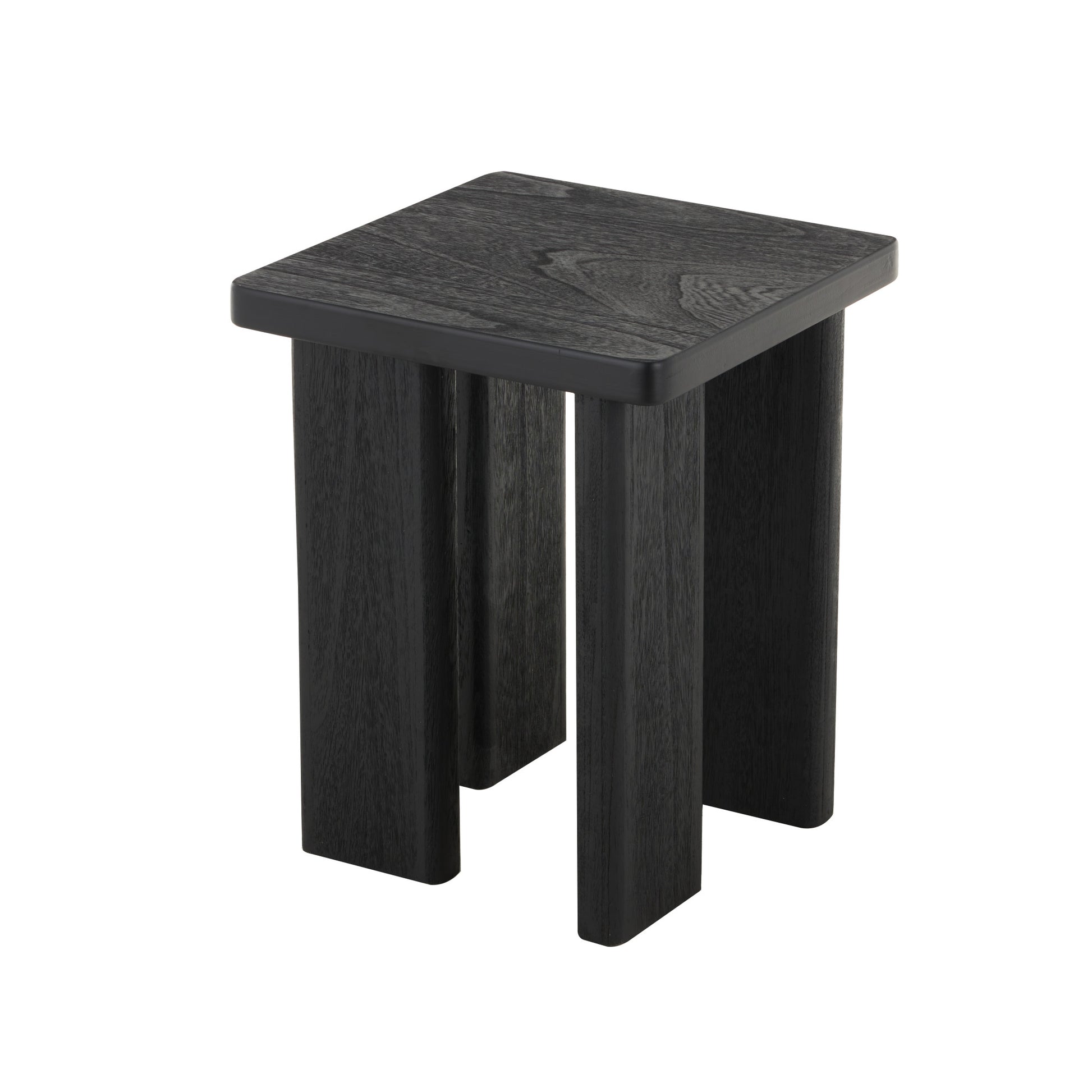 Black Wood Handmade Heart Inspired Side End Accent Table
