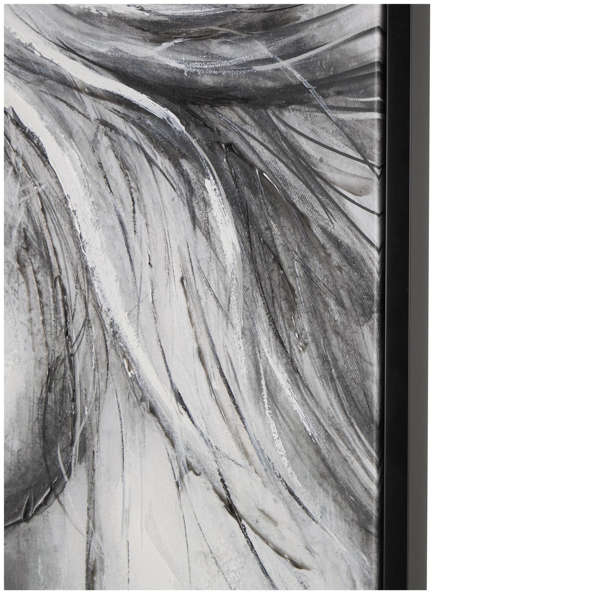 Horse Black Canvas Hand Drawn Inspired Shaded Living Room Framed Wall Art with White Background