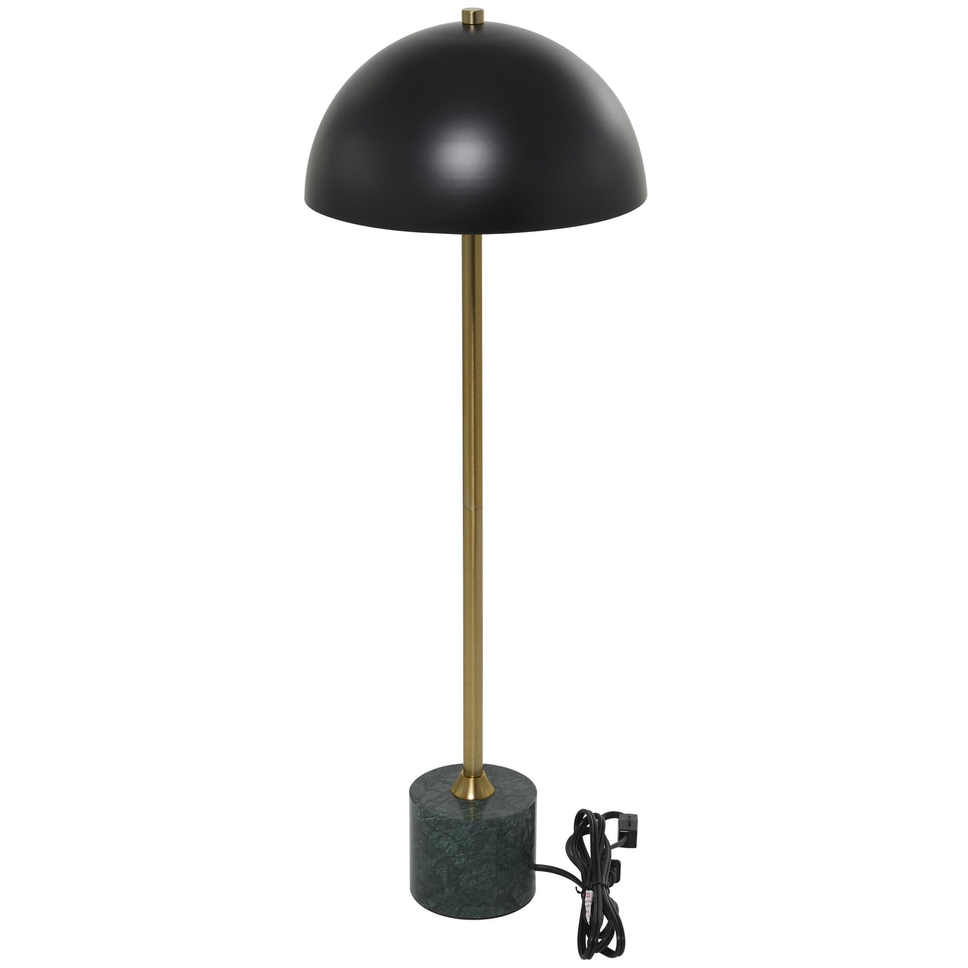 Metal Umbrella Style Room Desk Lamp with Black Marble Base