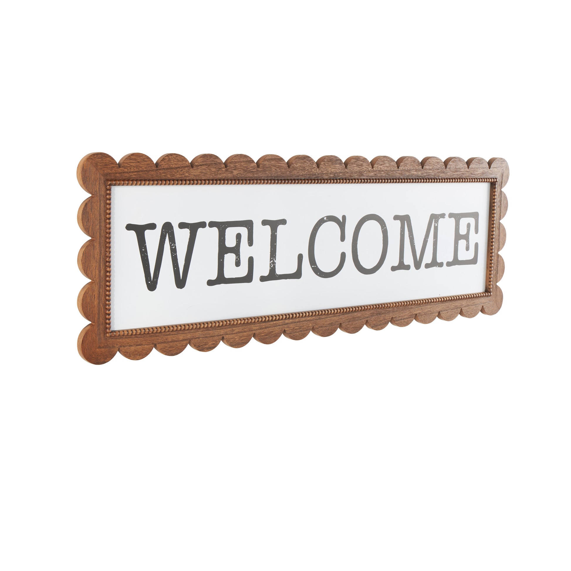 Sign Brown Wood Handmade Welcome Home Decorative Sign with Black Lettering