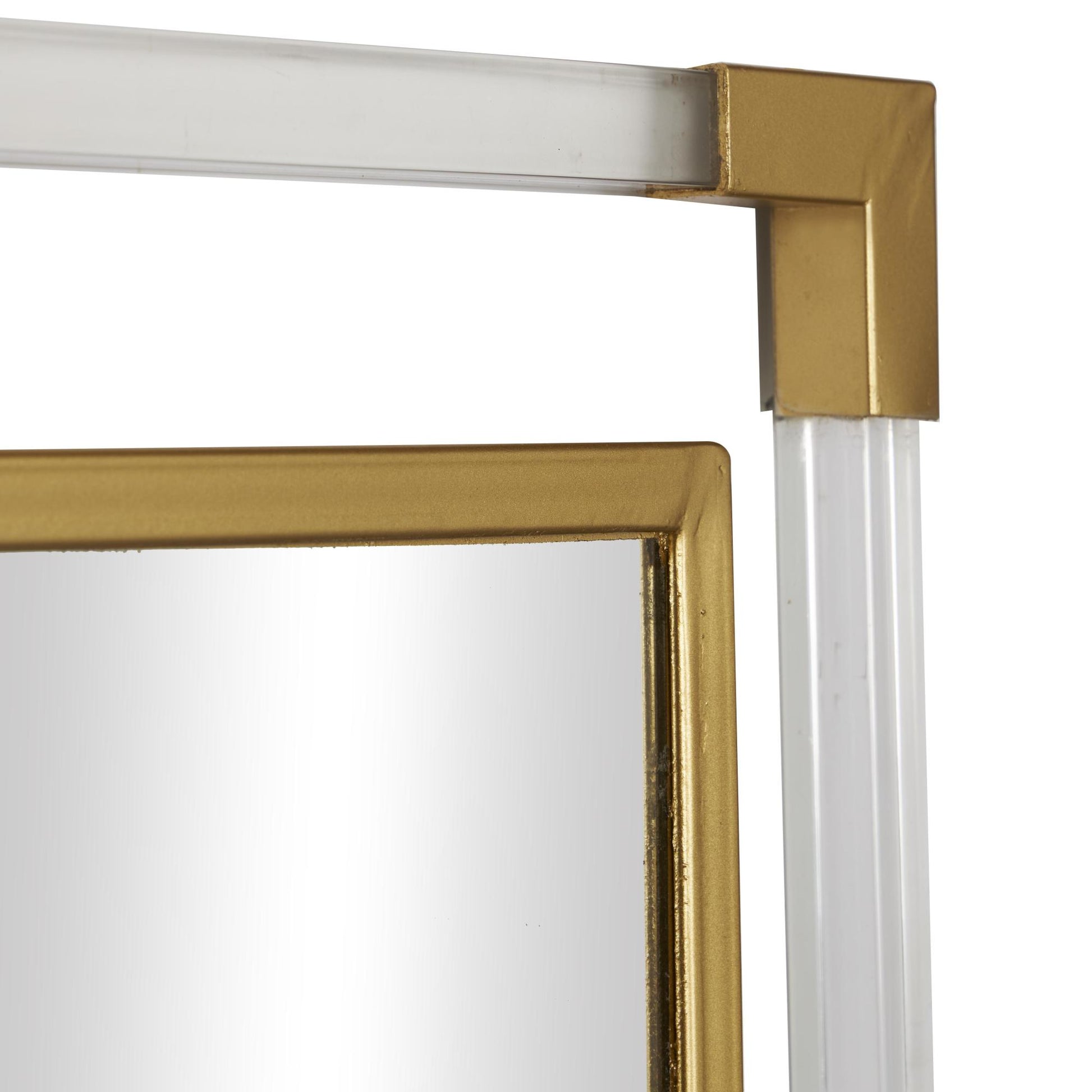 Metal Double Framed Room Wall Mirror with Acrylic Frame