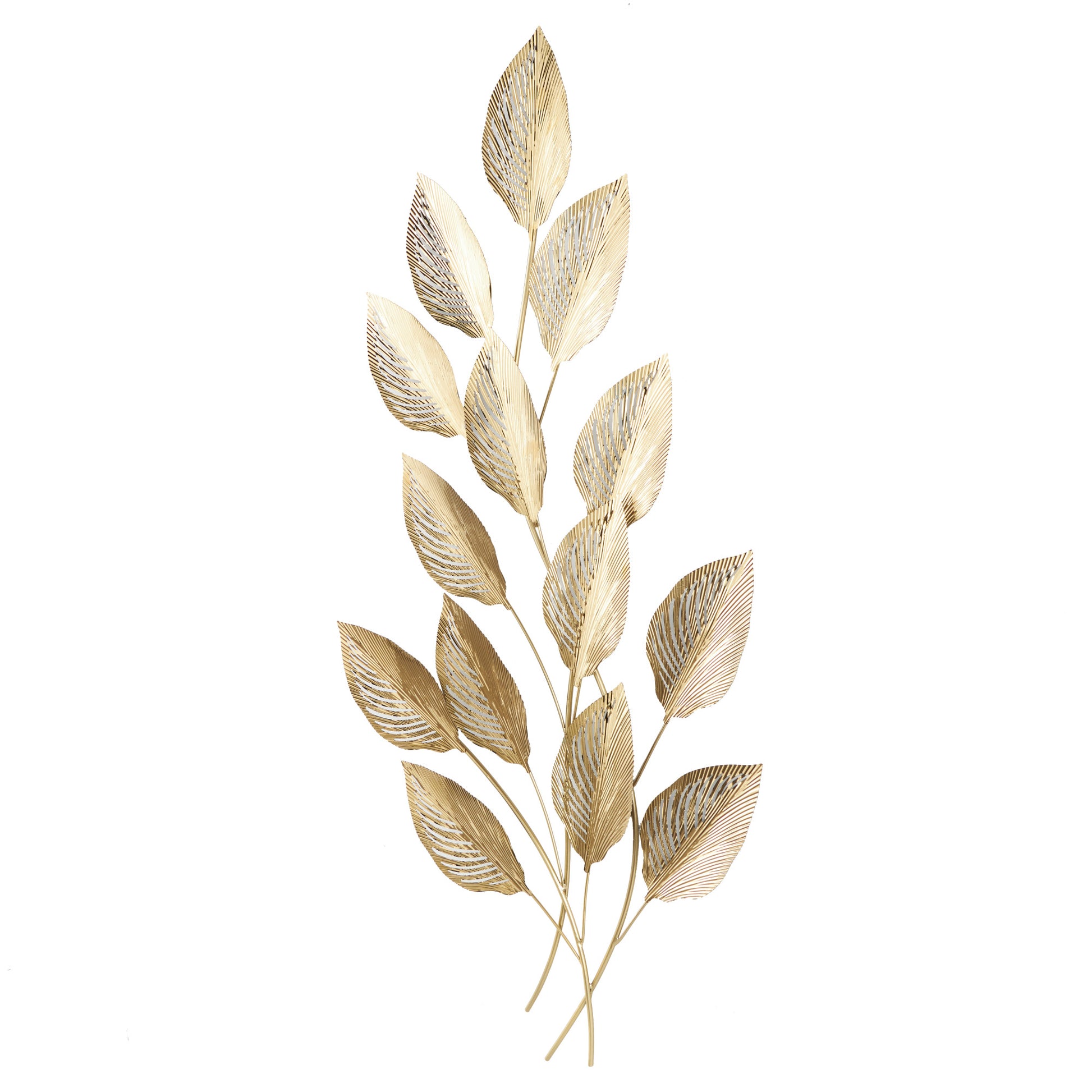 Leaf Gold Stainless Steel Metal Layered Home Wall Decor