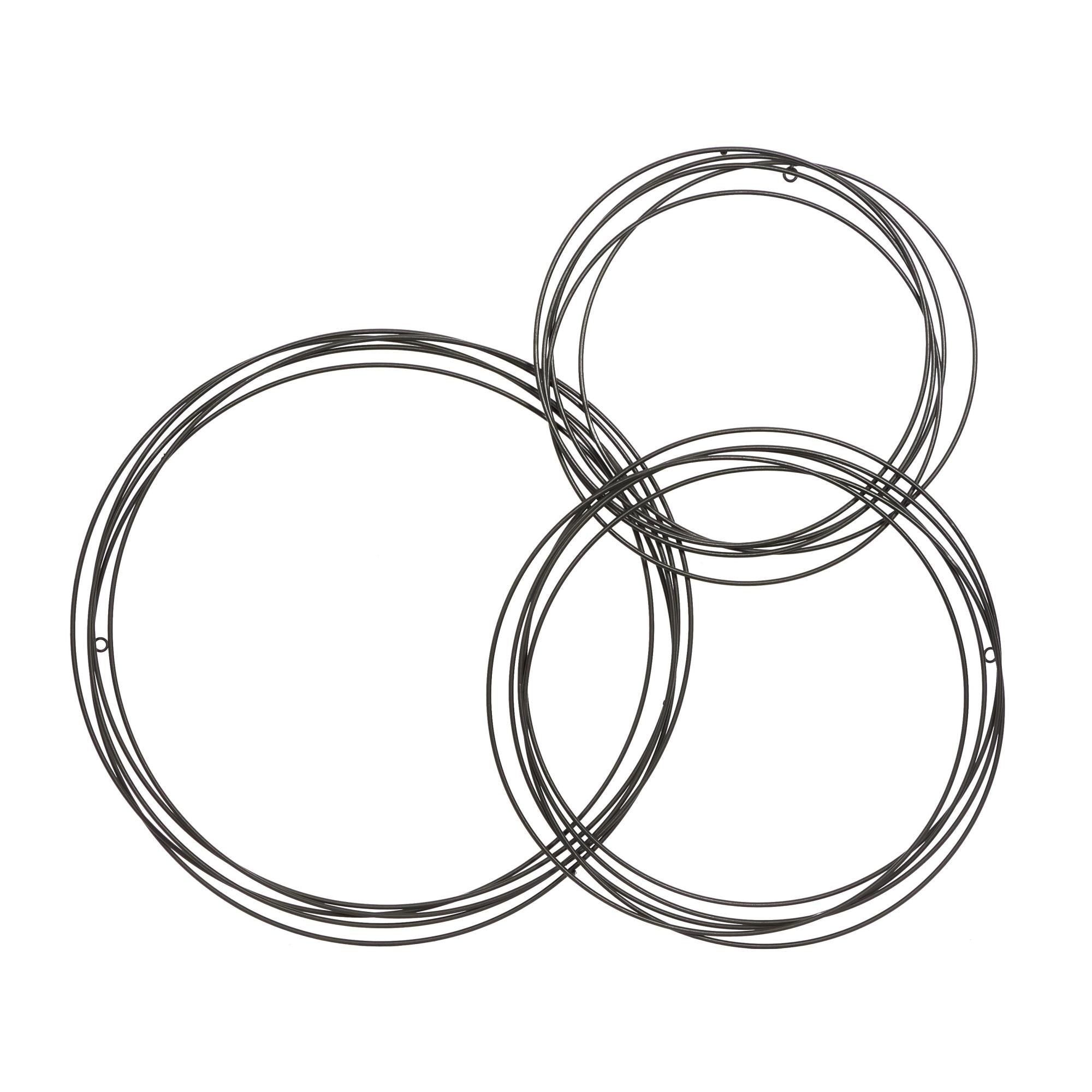 CosmoLiving by Cosmopolitan Plate Metal Overlapping Ring Home Wall Decor