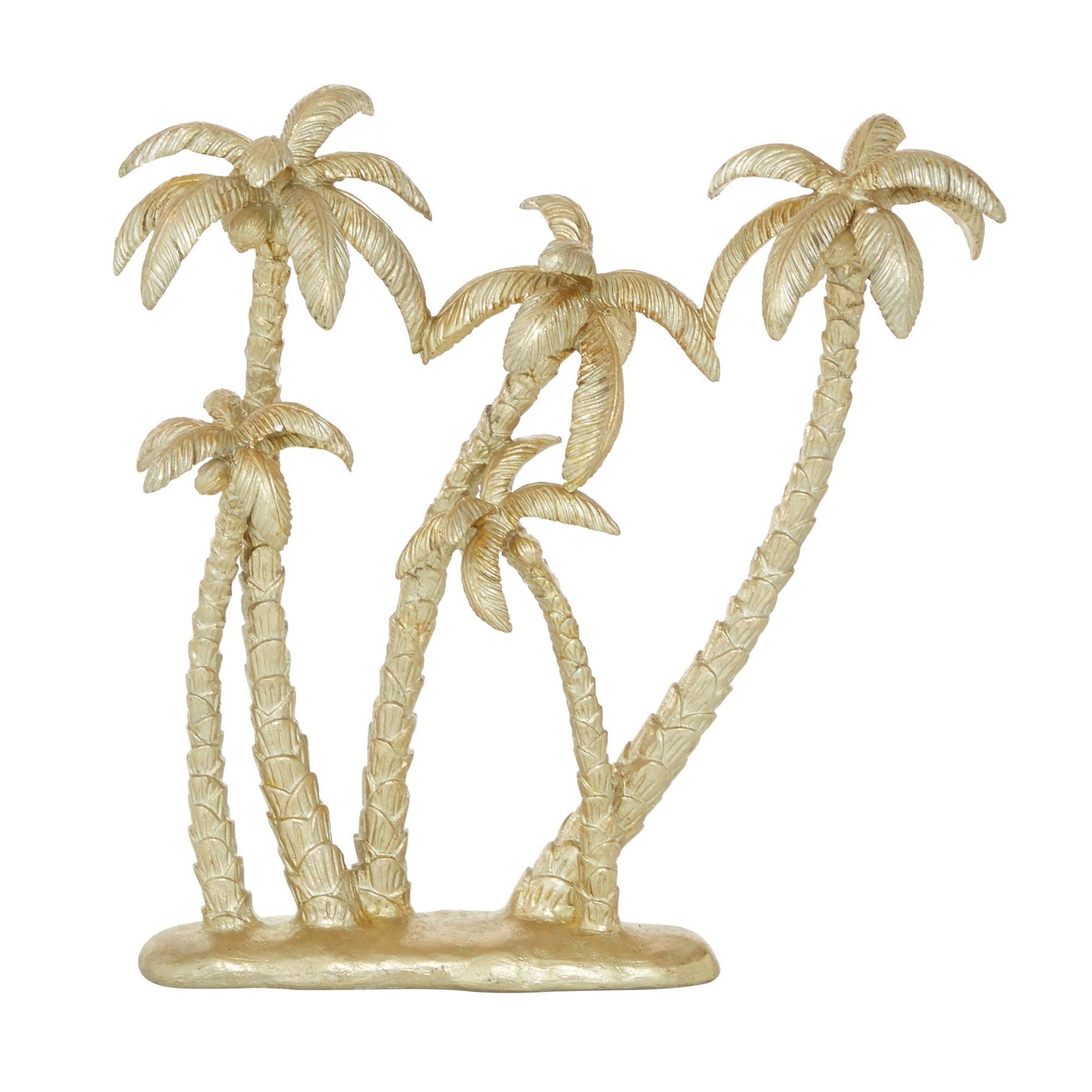 Palm Tree Gold Polyresin Decorative Sculpture