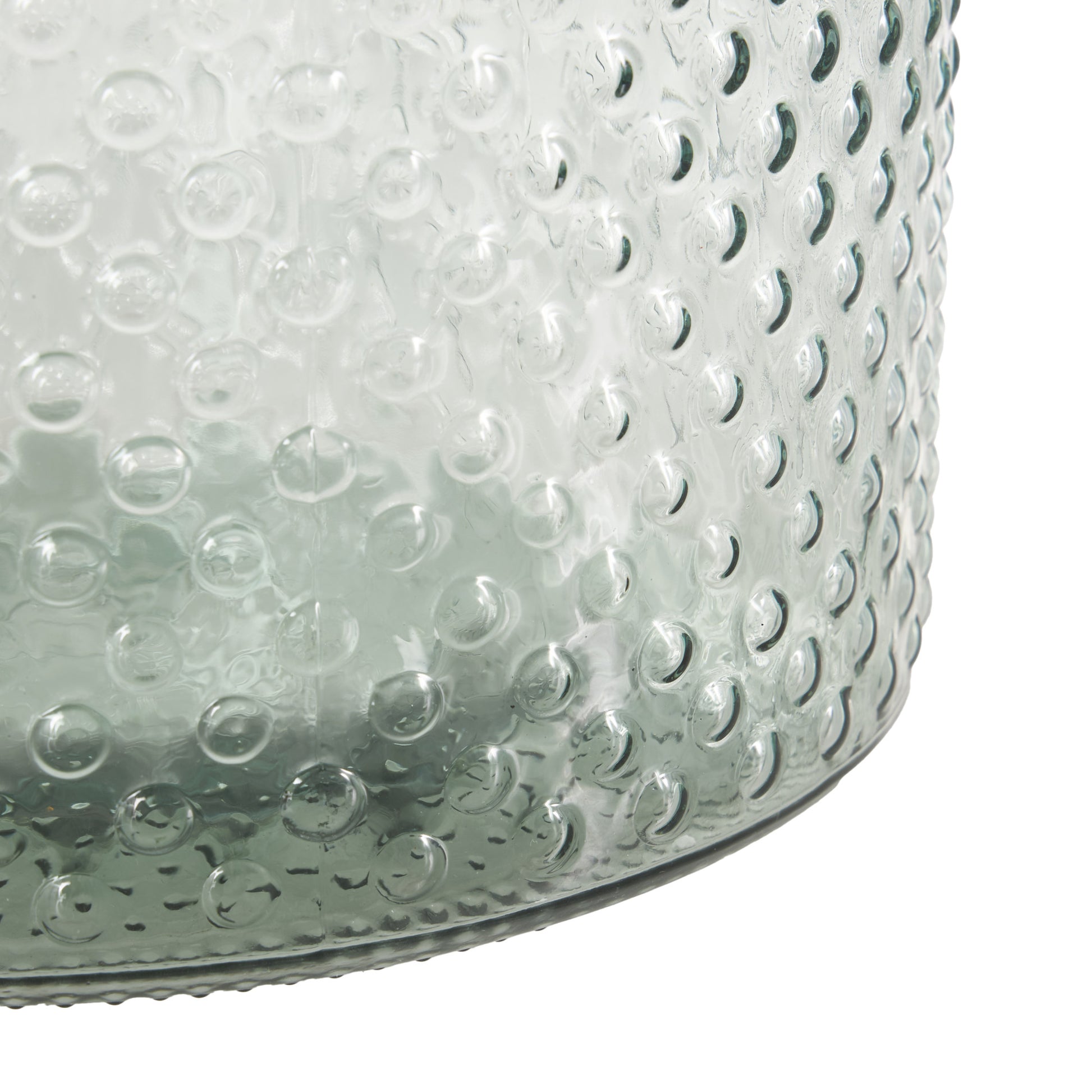 Green Glass Spotted Decorative Vase