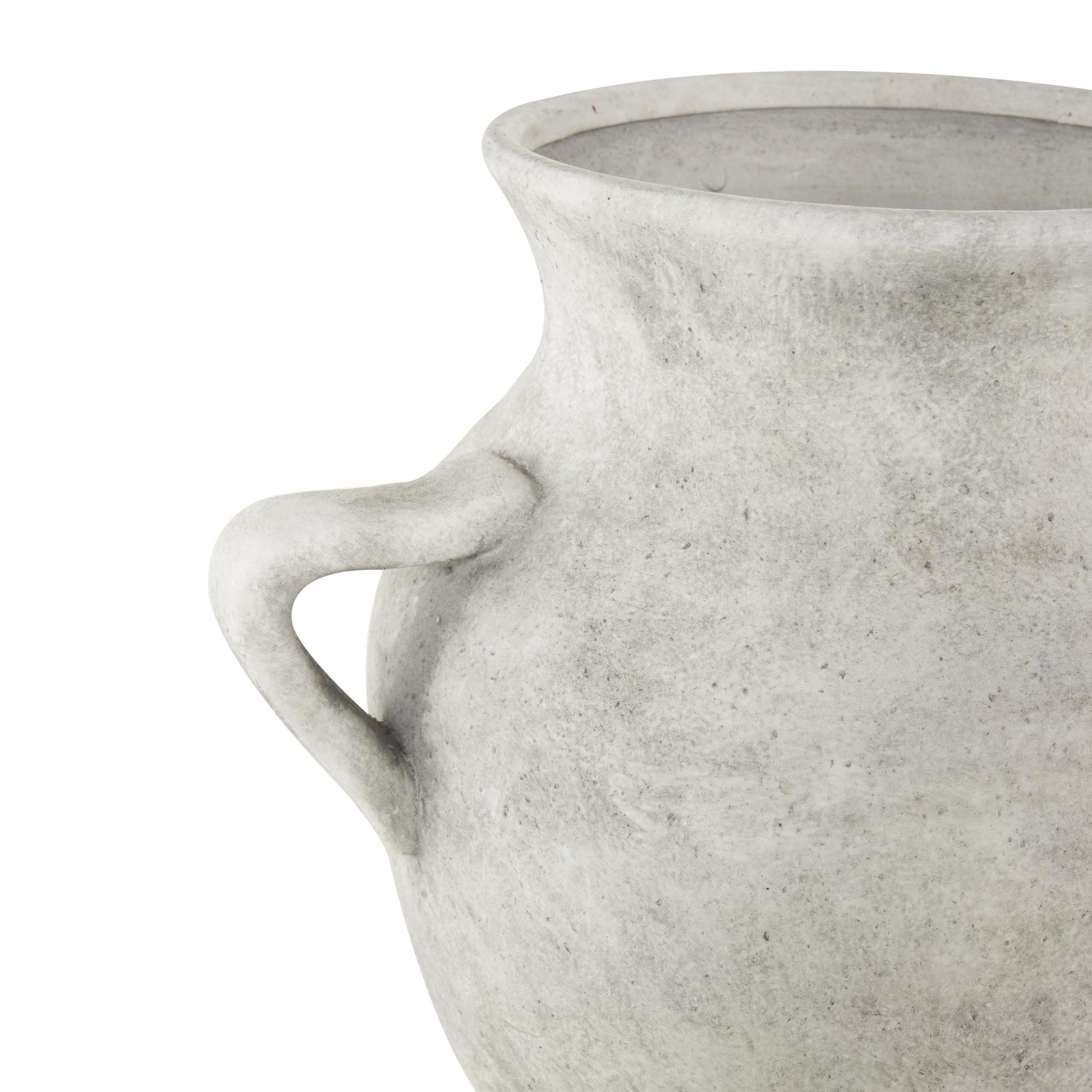 Ceramic Antique Style Textured Decorative Vase with Handles
