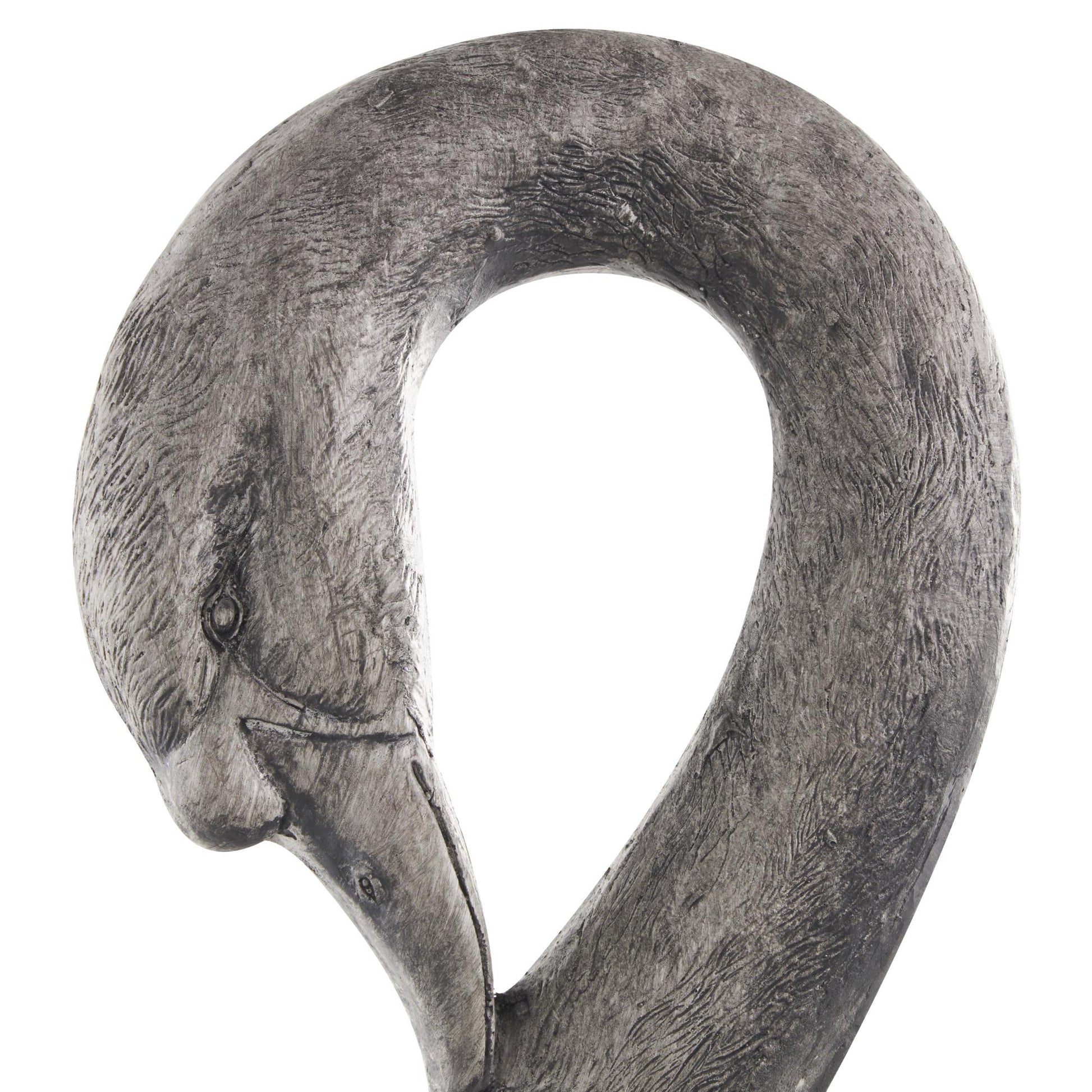 Swan Gray Magnesium Oxide Textured Indoor Outdoor Planter with Patina Accents