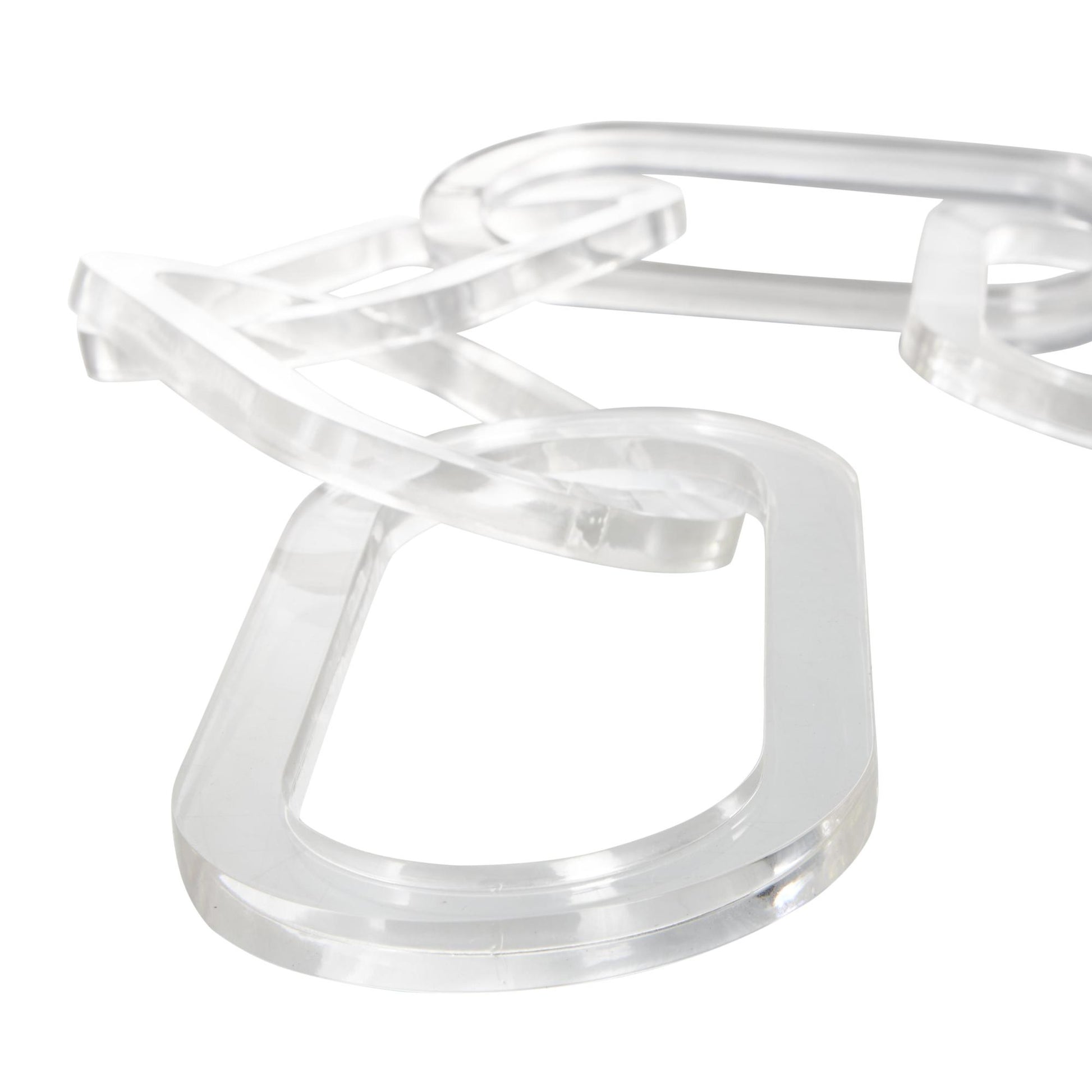 Chain Clear Acrylic Plastic Decorative Sculpture