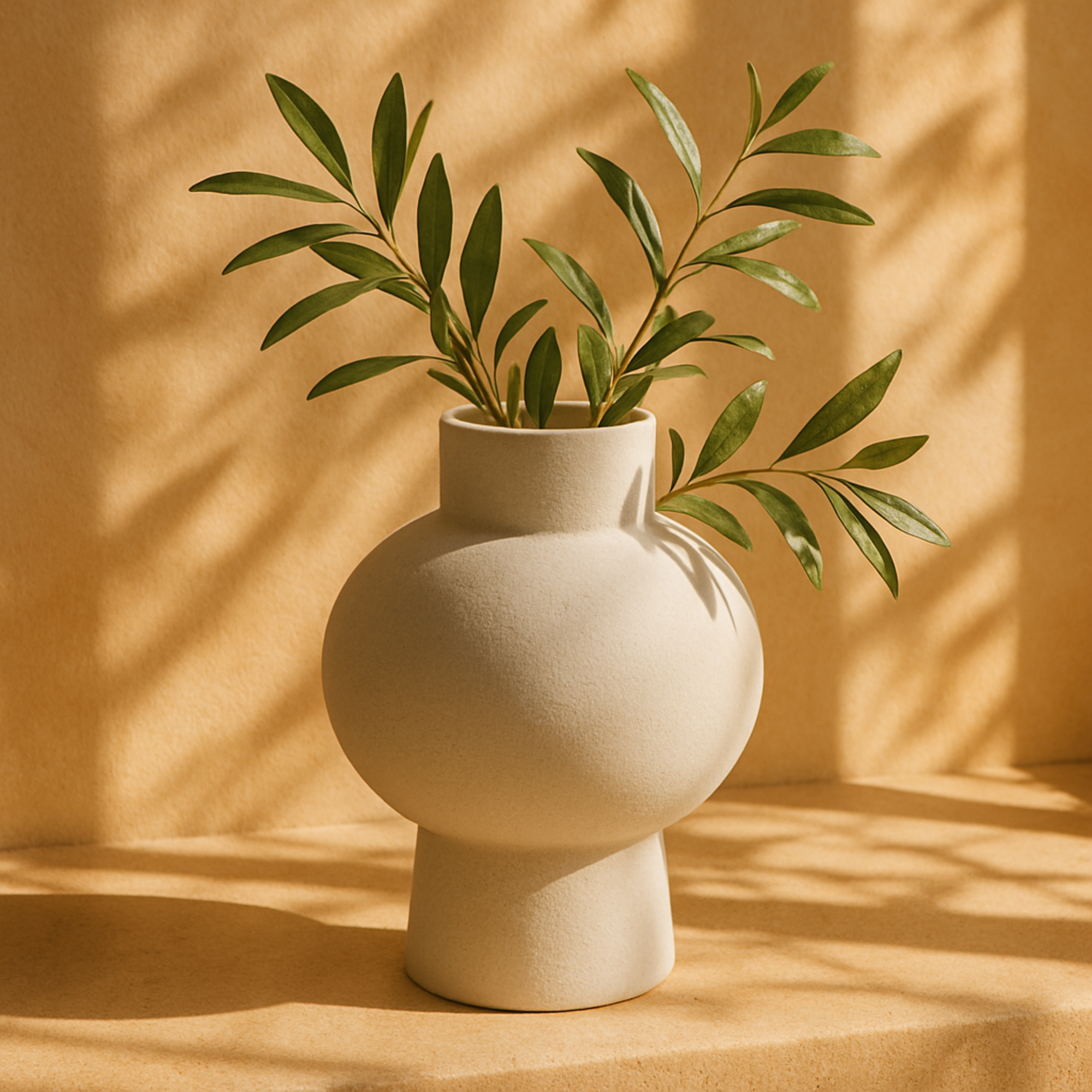 CosmoLiving by Cosmopolitan White Ceramic Handmade Decorative Vase