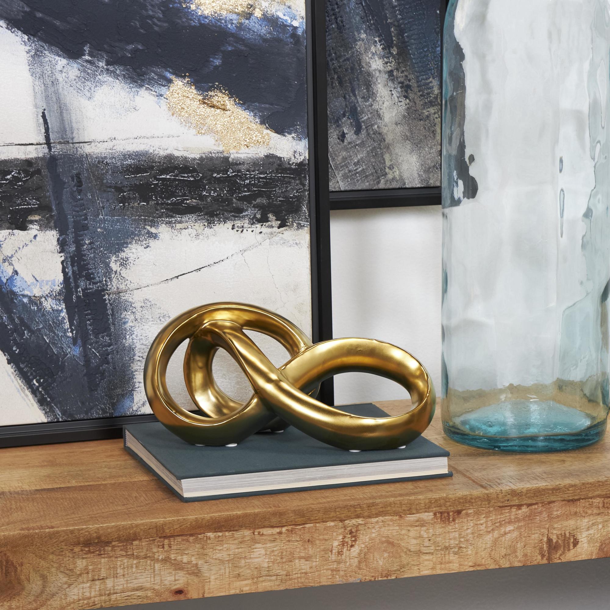Abstract Ceramic Infinity Loop Decorative Sculpture