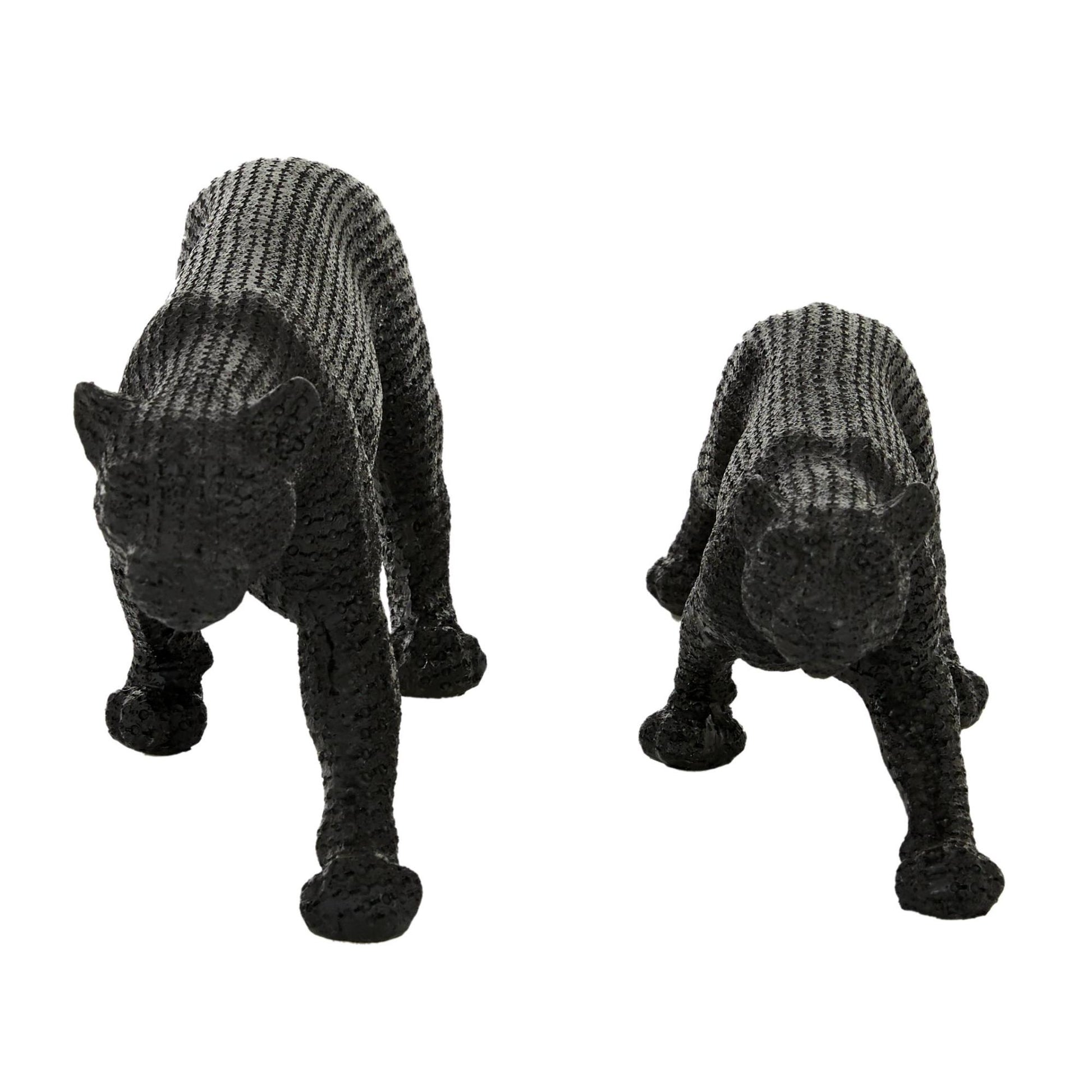 Set of 2 Leopard Polyresin Decorative Sculpture