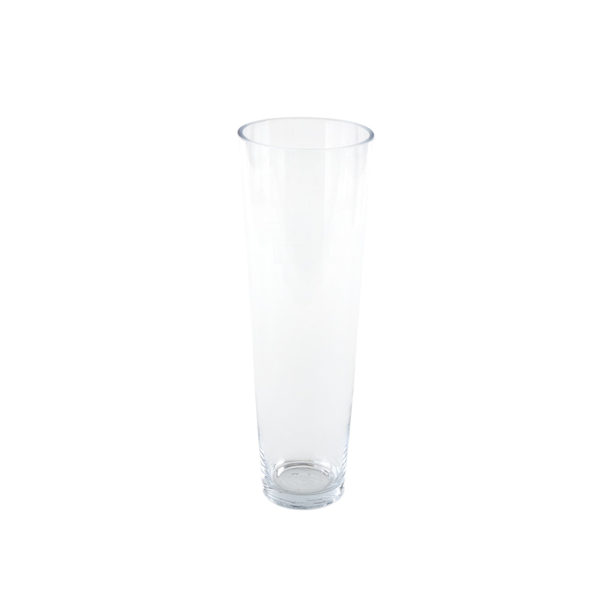 Clear Glass Tall Decorative Vase