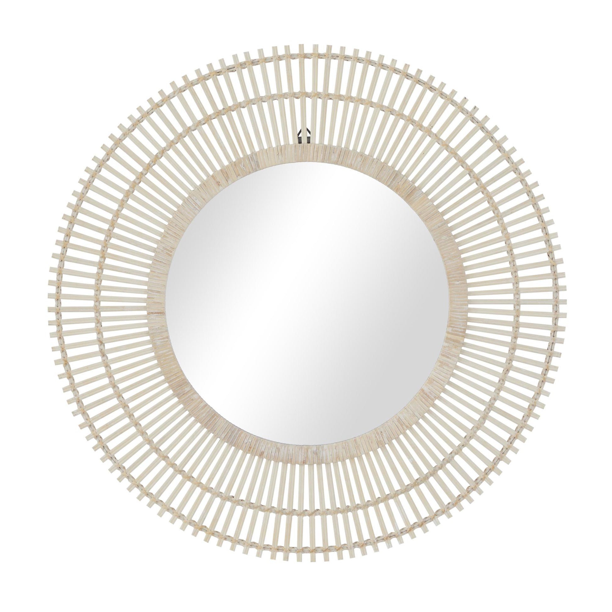 Starburst Bamboo Wood Handmade Stick Room Wall Mirror