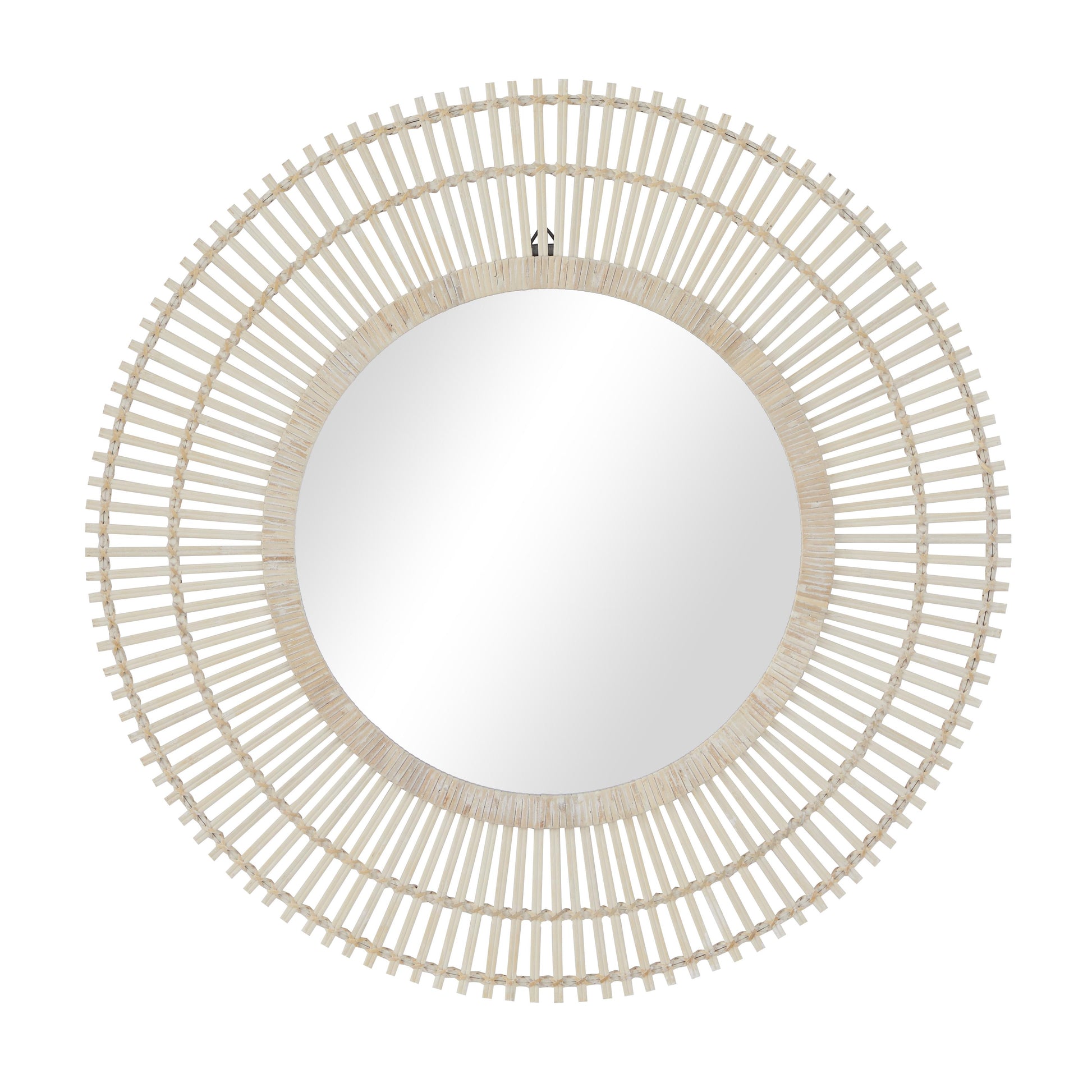 Starburst Bamboo Wood Handmade Stick Room Wall Mirror
