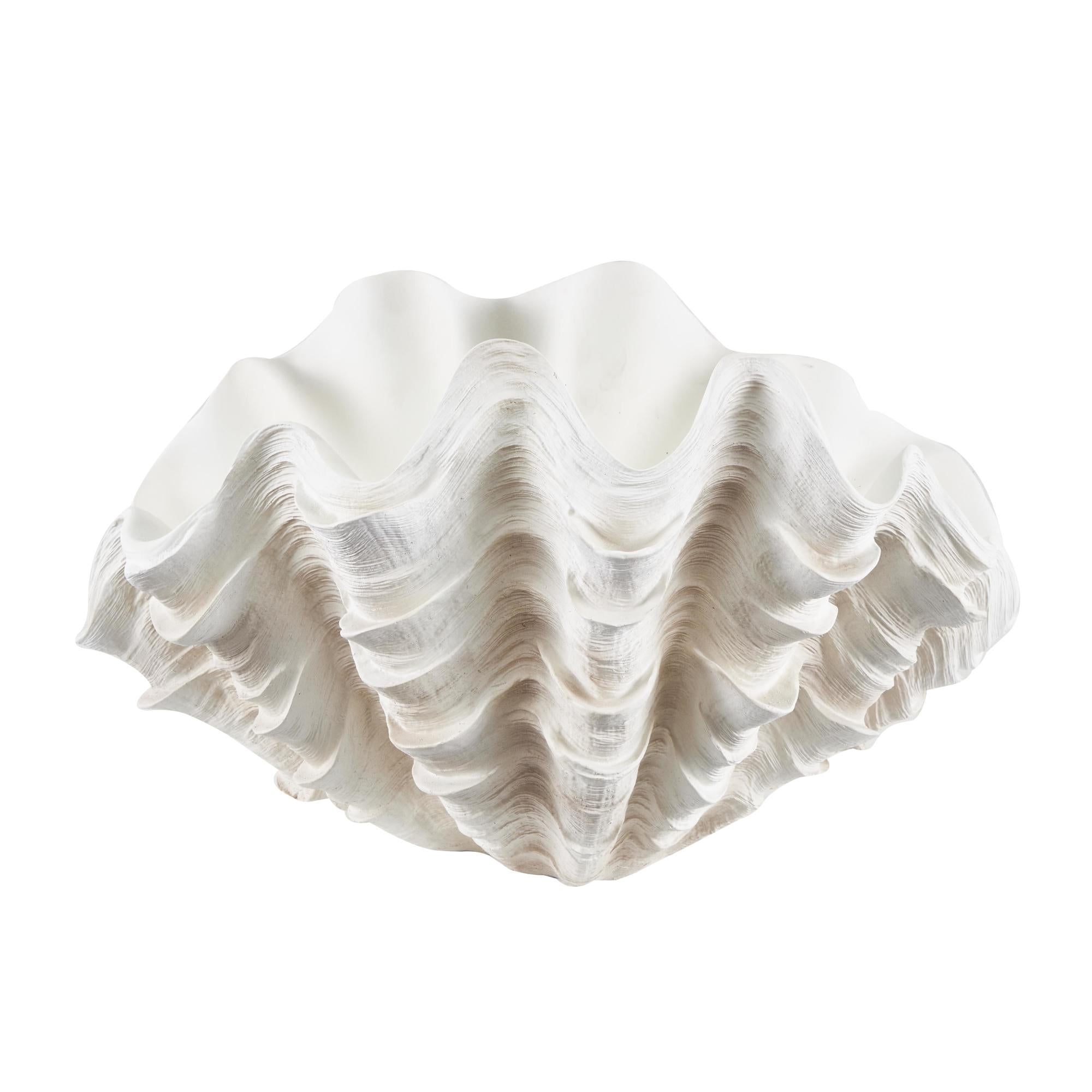 Shell Cream Resin Textured Decorative Sculpture