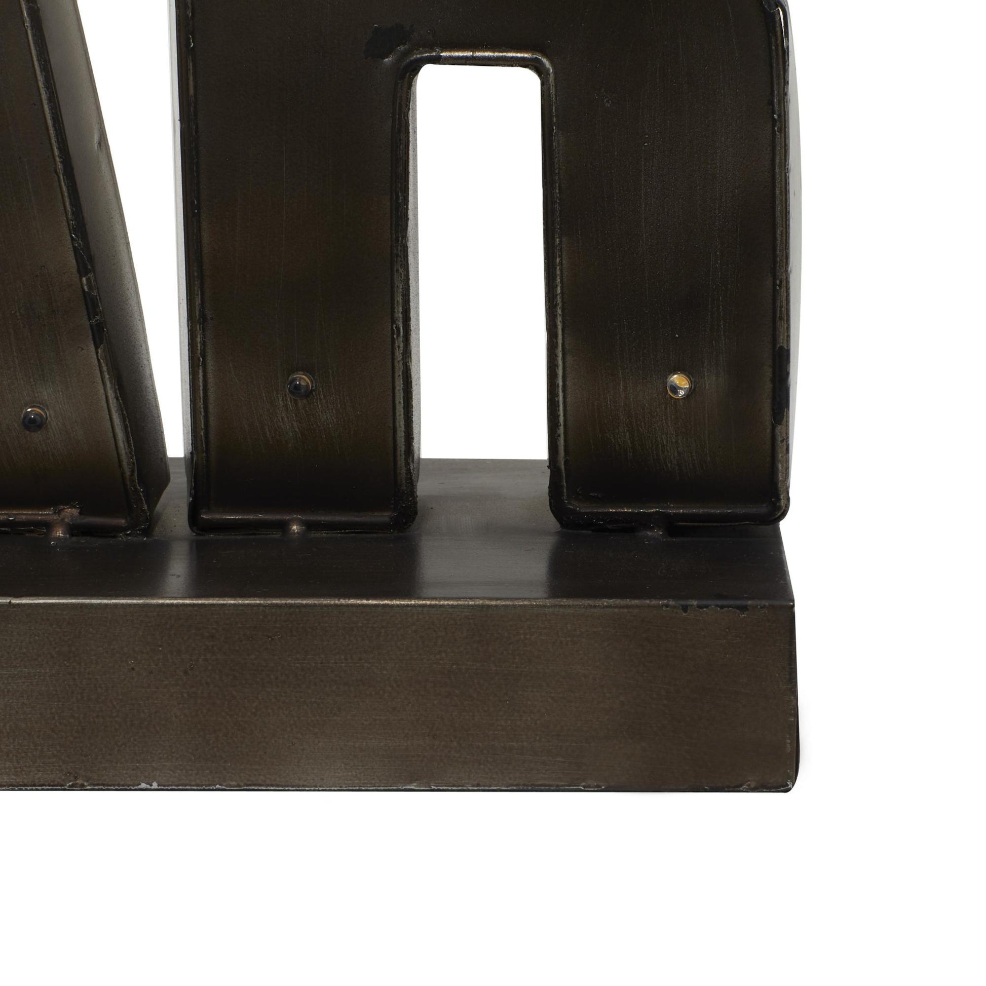 Sign Brown Metal Bar Home Decorative Sign with LED Lights