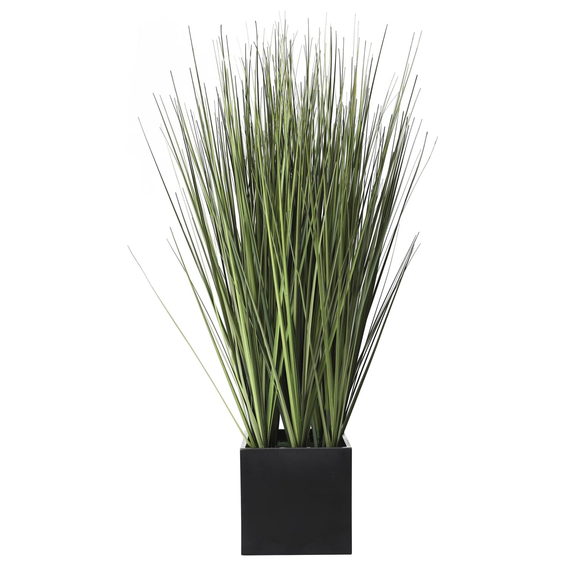 Faux Foliage Indoor Outdoor Artificial Plant with Black Rectangular Plastic Pot