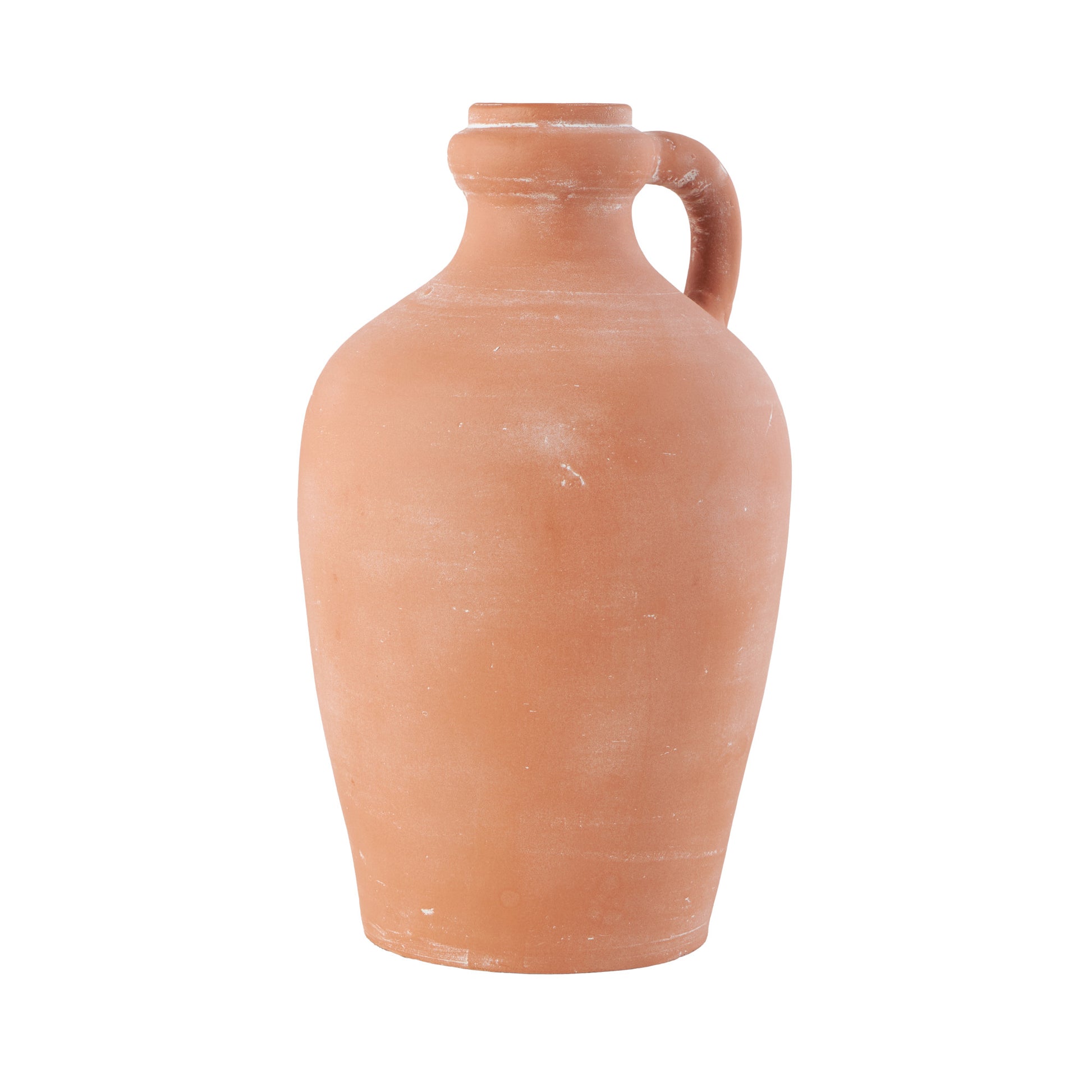 Pink Ceramic Terracotta Jug Decorative Vase with Handle