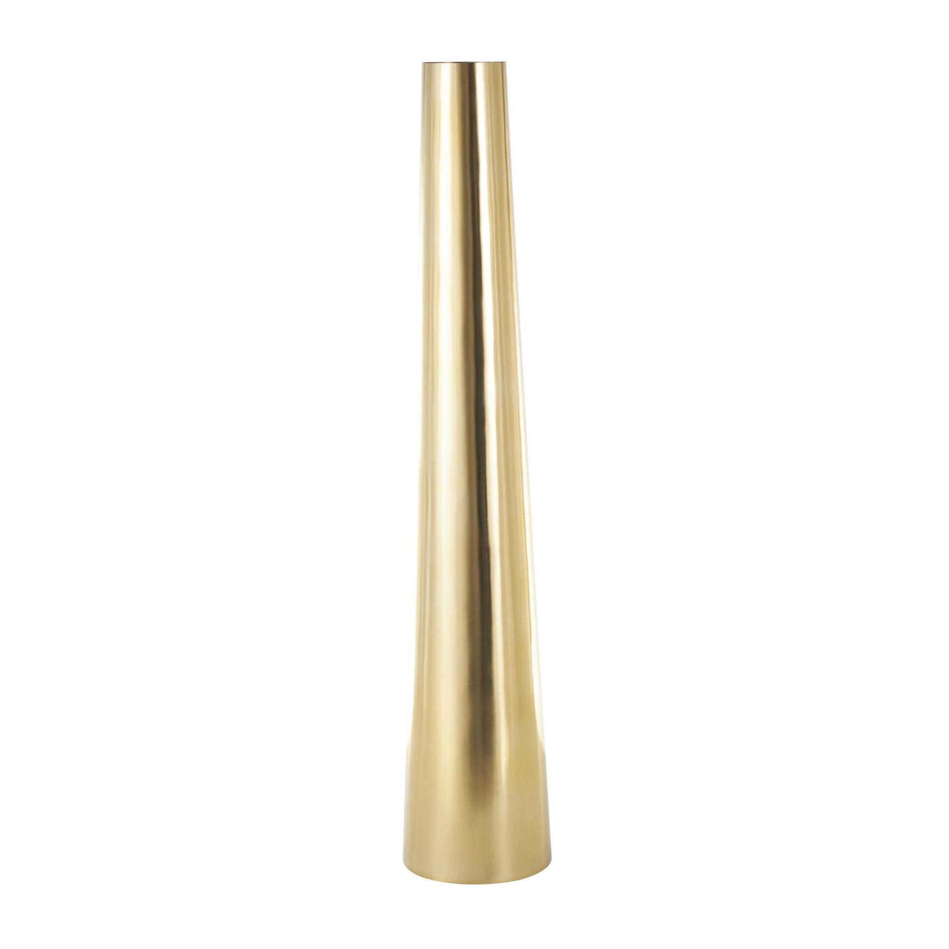 Aluminum Metal Decorative Vase 9" x 9" x 31"