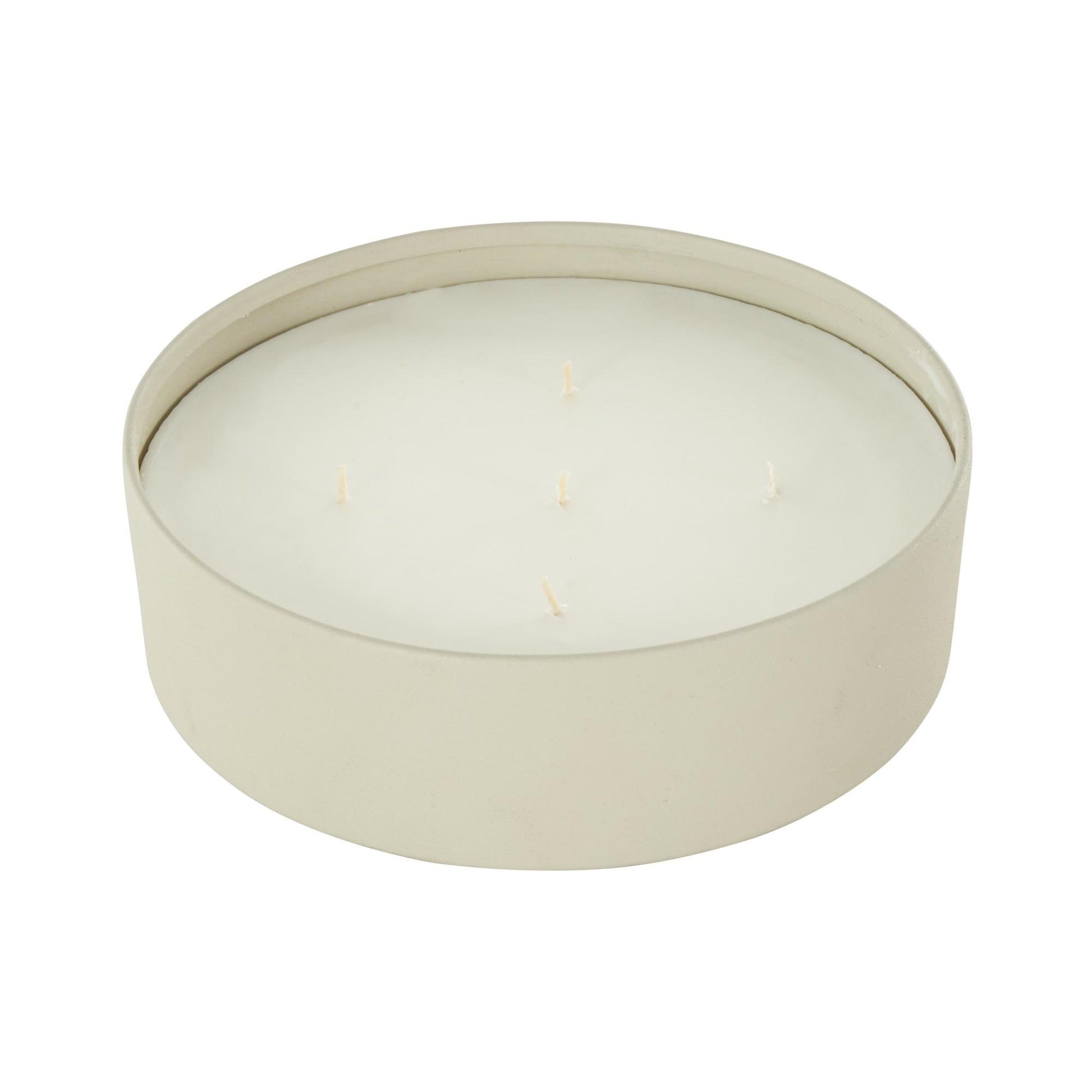 Metal Pink Blush & Poppy Scented Textured 59oz 5 Wick Decorative Candle with White Wax