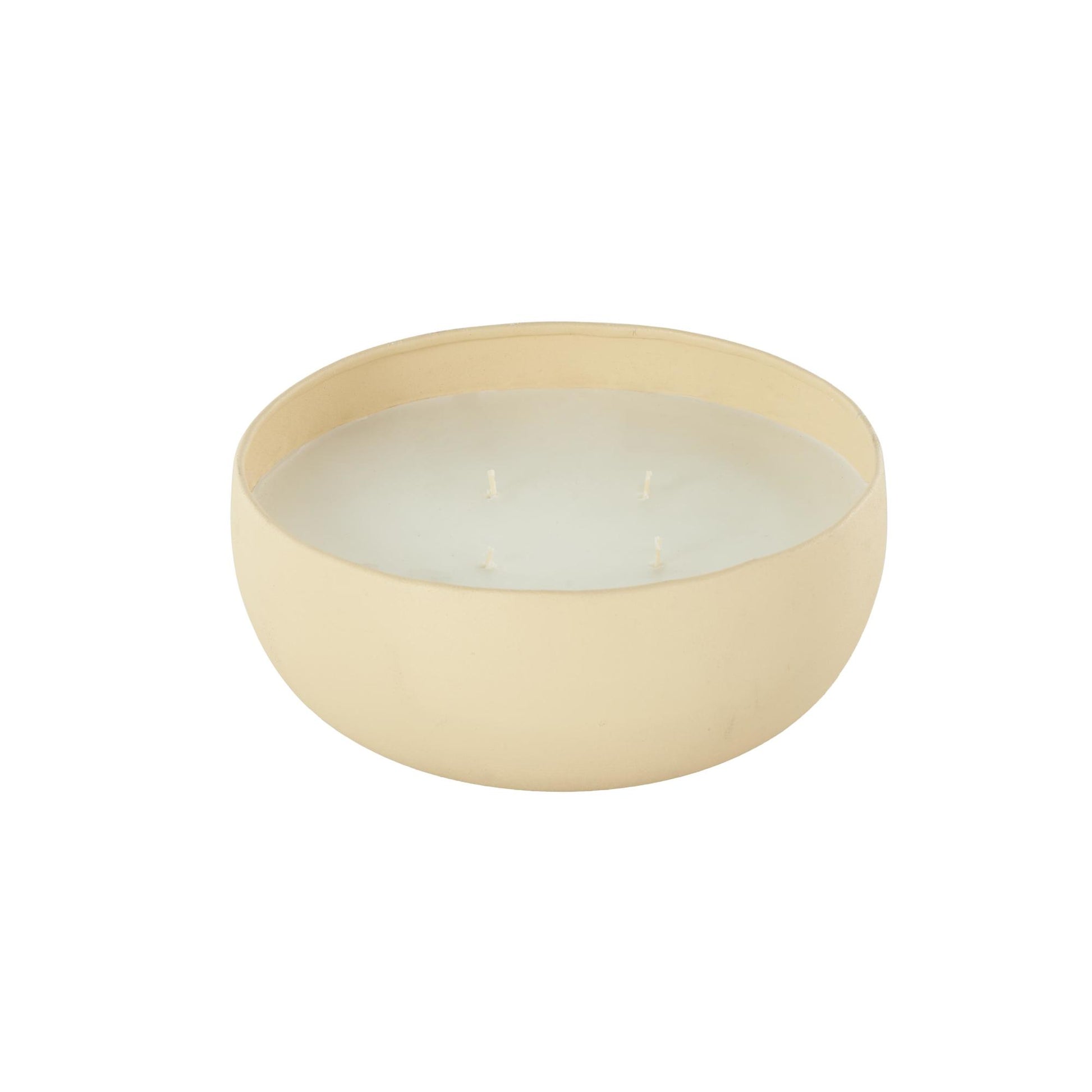 Metal Tangerine Splash Scented Textured 34oz 4 Wick Decorative Candle with White Wax