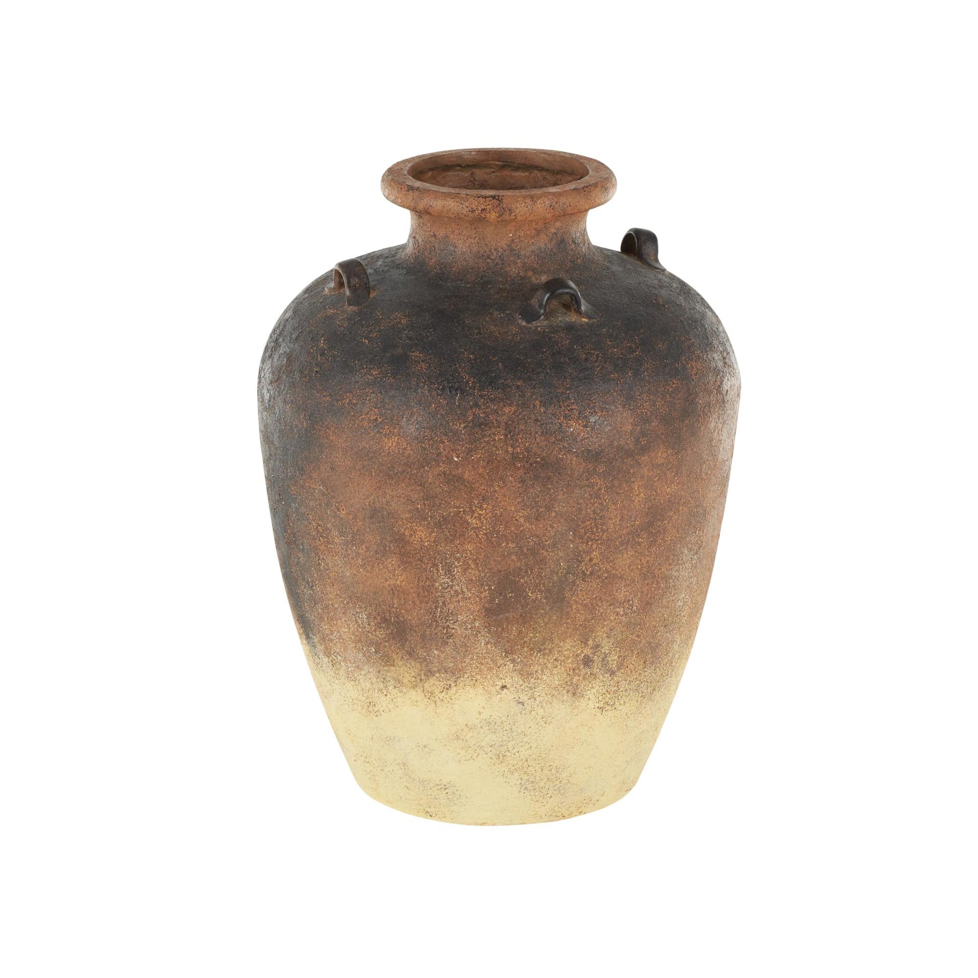 Copper Magnesium Oxide Textured Ombre Antique Amphora Decorative Vase