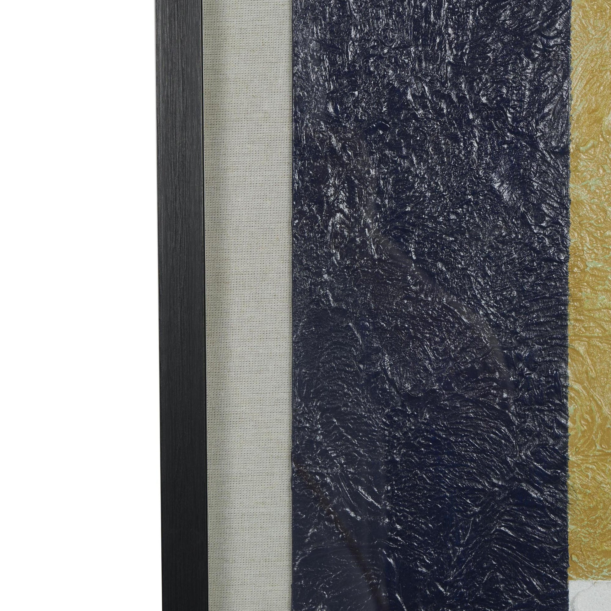 Abstract Linen Fabric Layered 3D Textured Living Room Framed Wall Art with Gray Backing