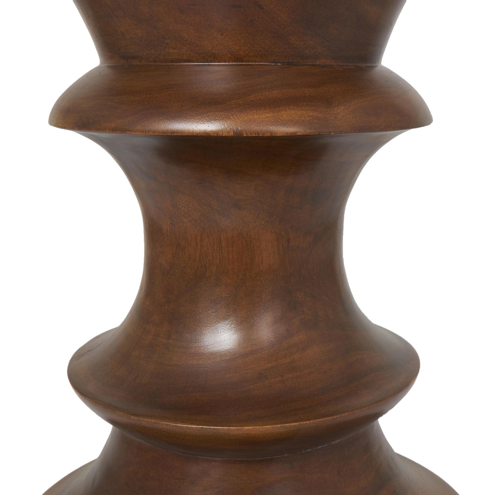Geometric Brown Wood Handmade Side End Accent Table