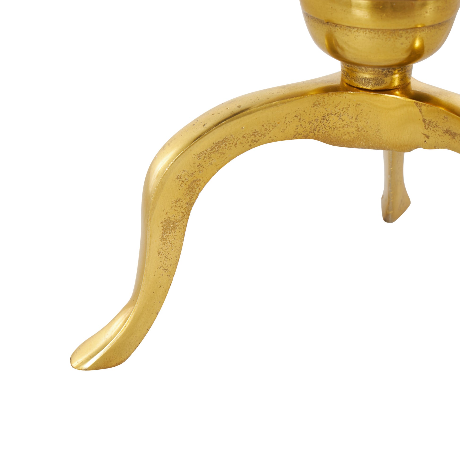 Gold Aluminum Metal Single Candle Room Hurricane Lamp