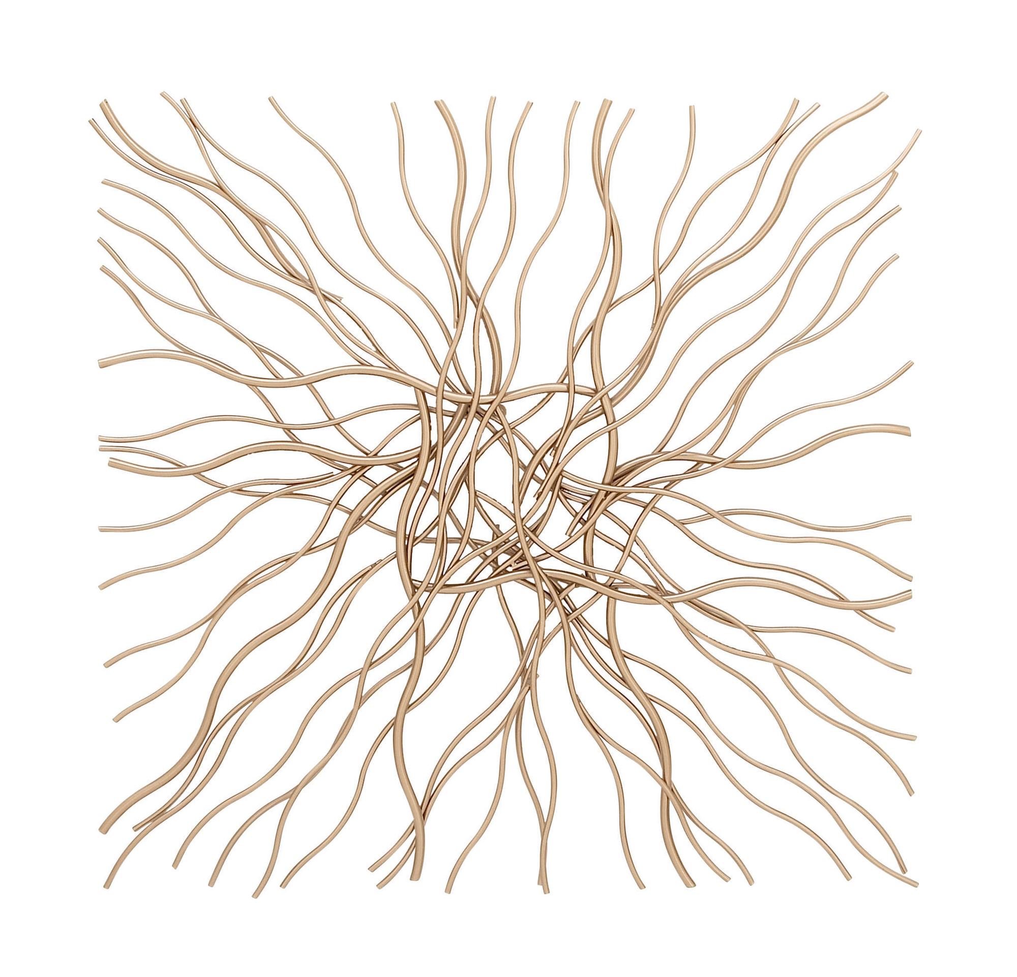 Abstract Gold Metal Overlapping Lines Home Wall Decor