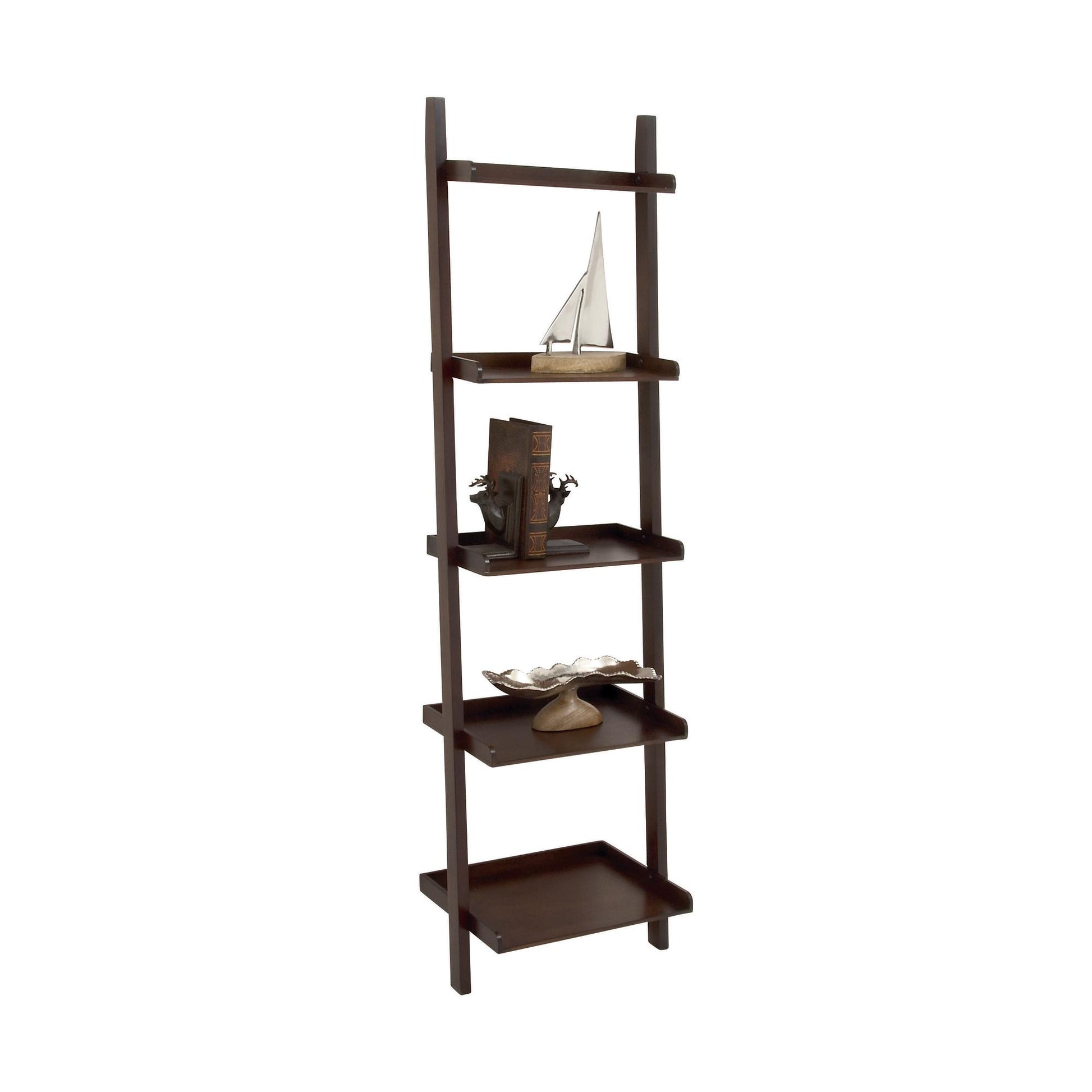 Wood 5 Shelves Storage Shelving Unit 20" x 14" x 69"