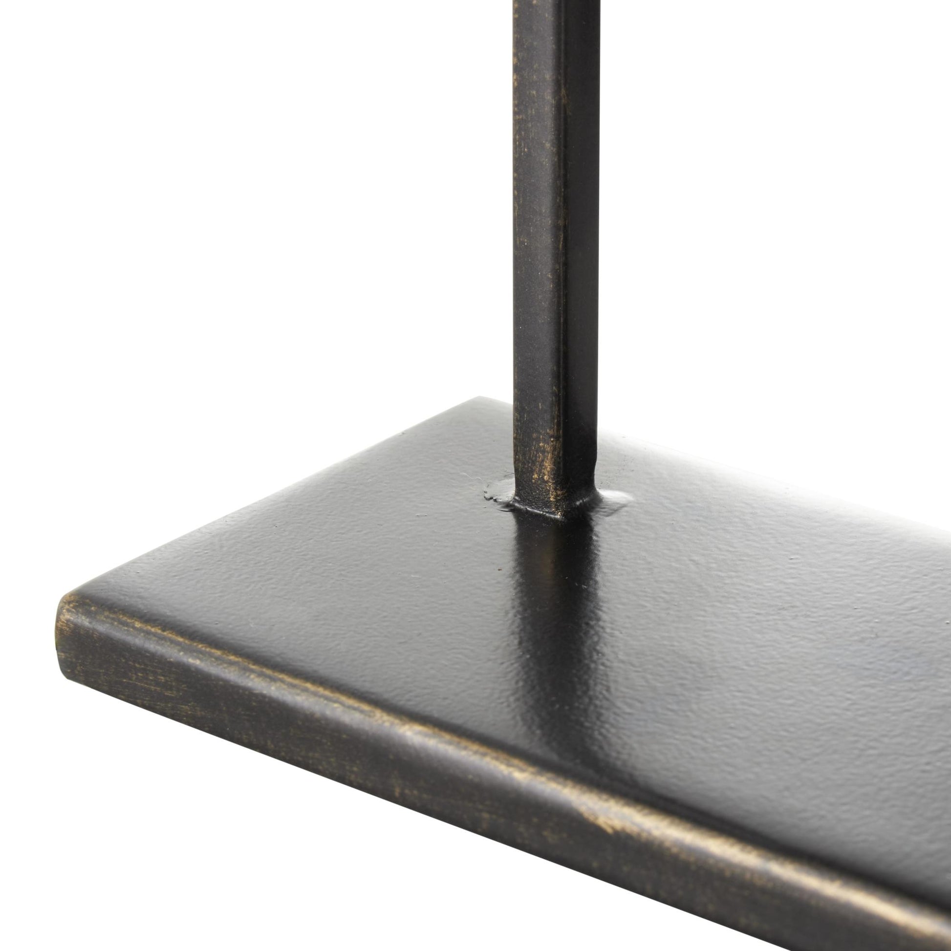 Set of 2 Black Metal Modern Tabletop Abstract Display Easel with Gold Accents
