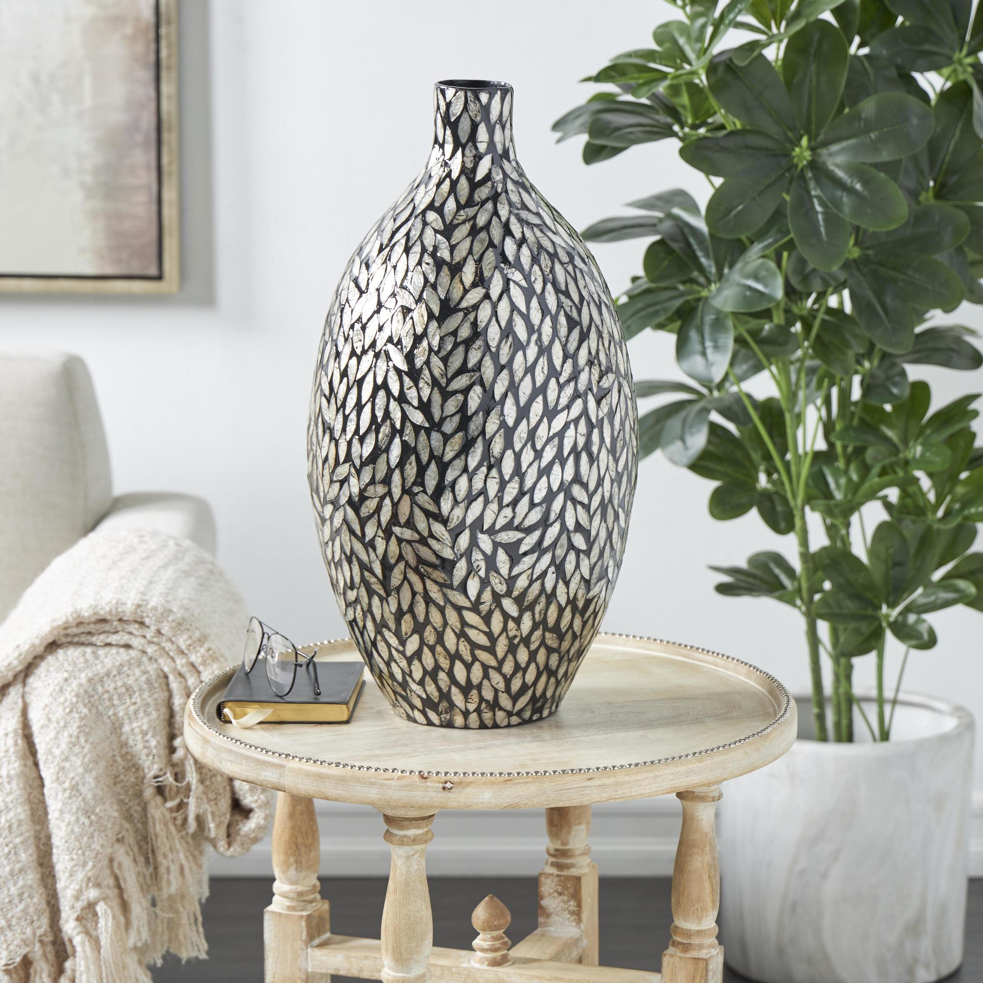 Mother of Pearl Shell Handmade Mosaic Inspired Decorative Vase