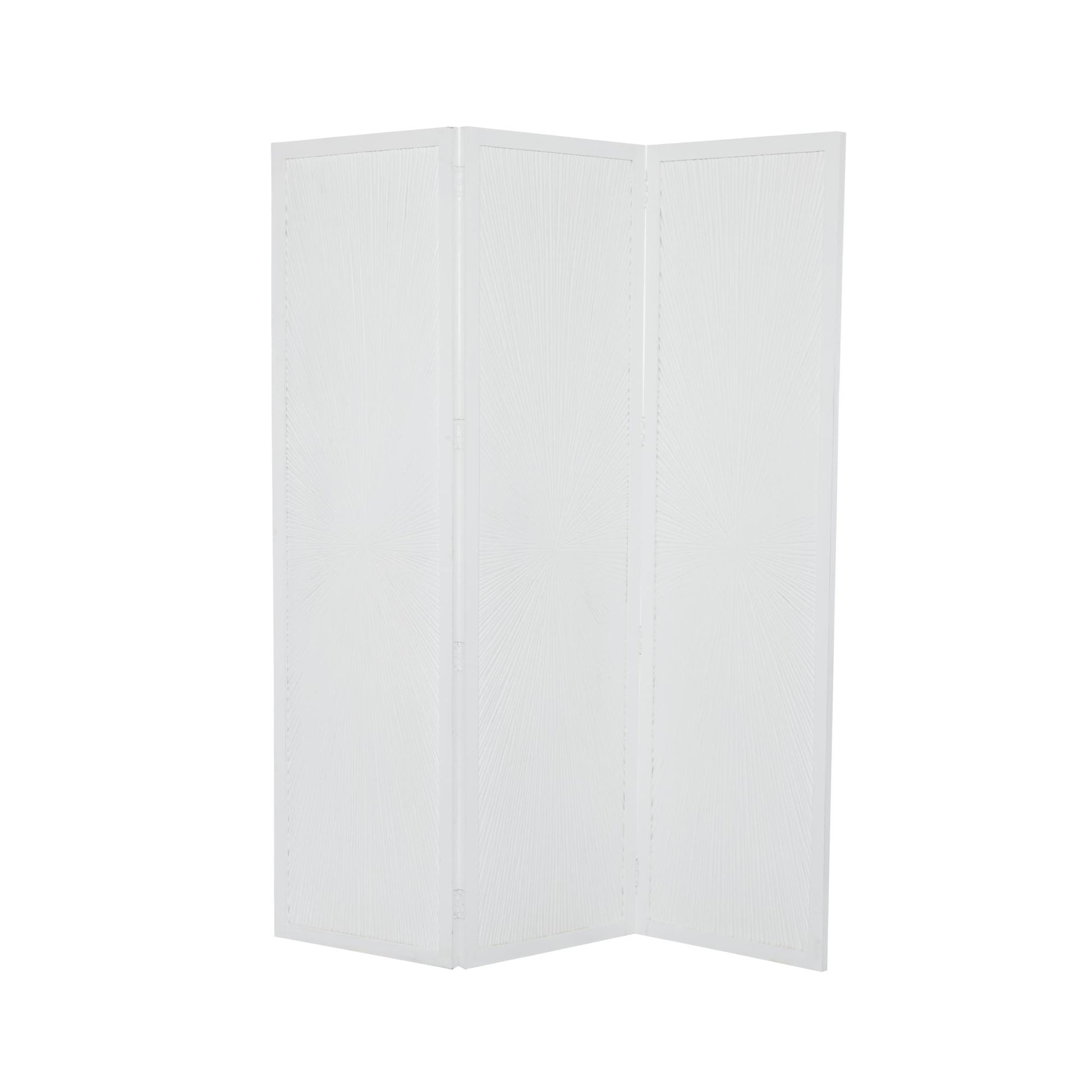 Mango Wood Foldable Partition 3 Panel Partition Room Divider Screen with Carved Design 59" x 1" x 70"