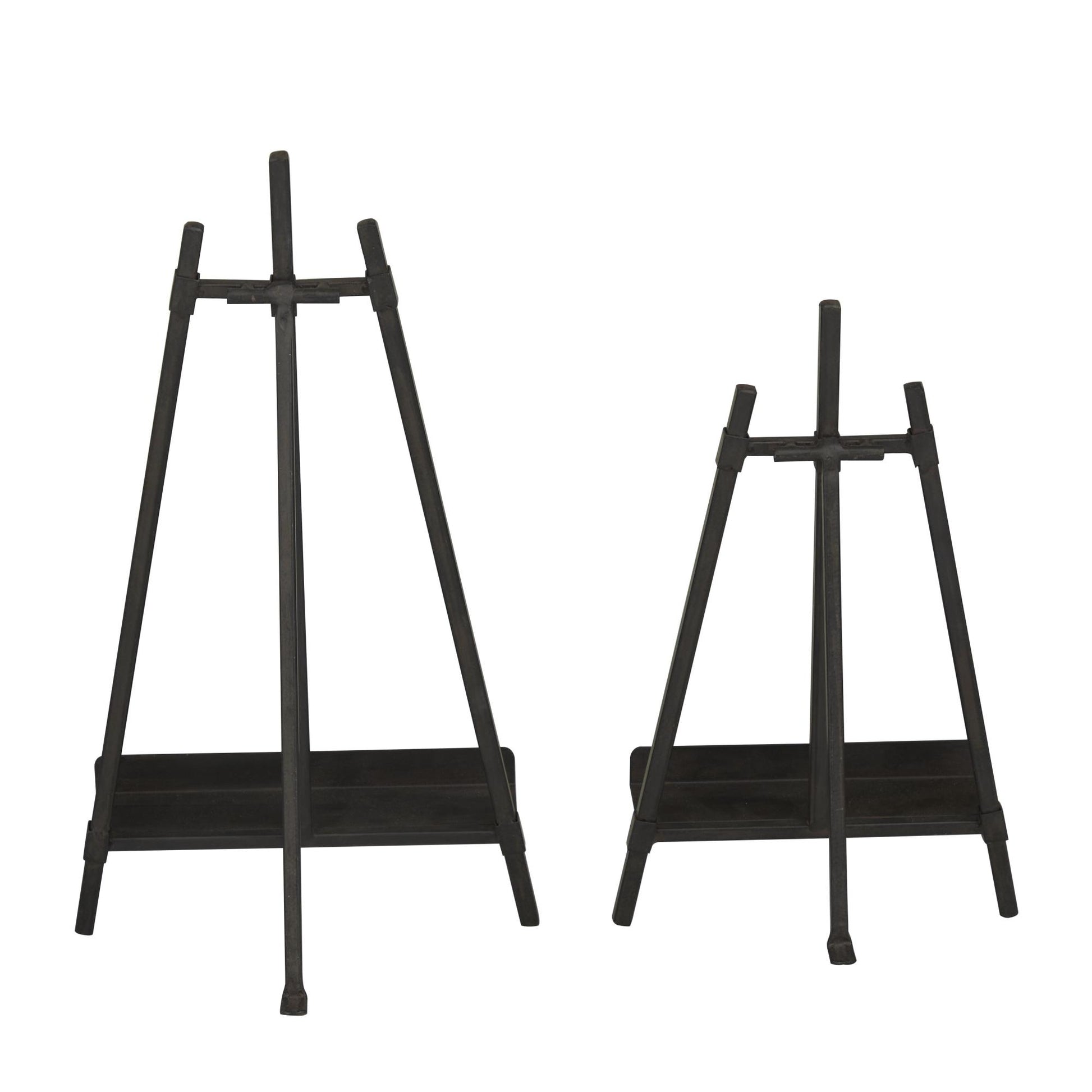Set of 2 Metal Display Easel with Foldable Stand