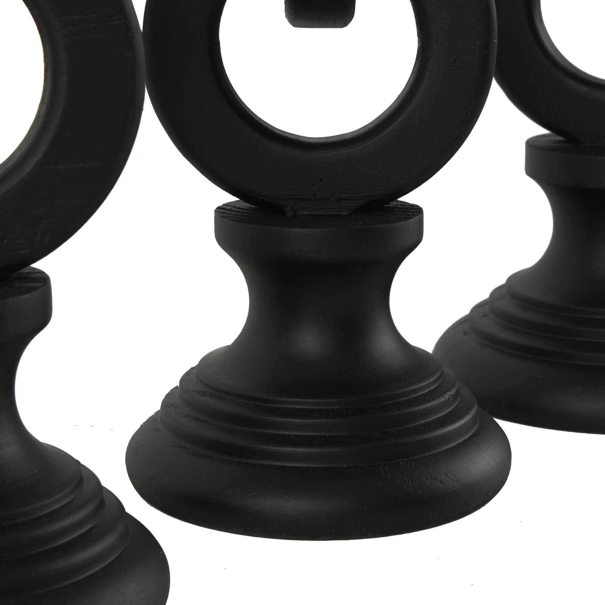 Set of 3 Wooden Chain Link Decorative Candle Holder Set of 3 13", 11", 9"H