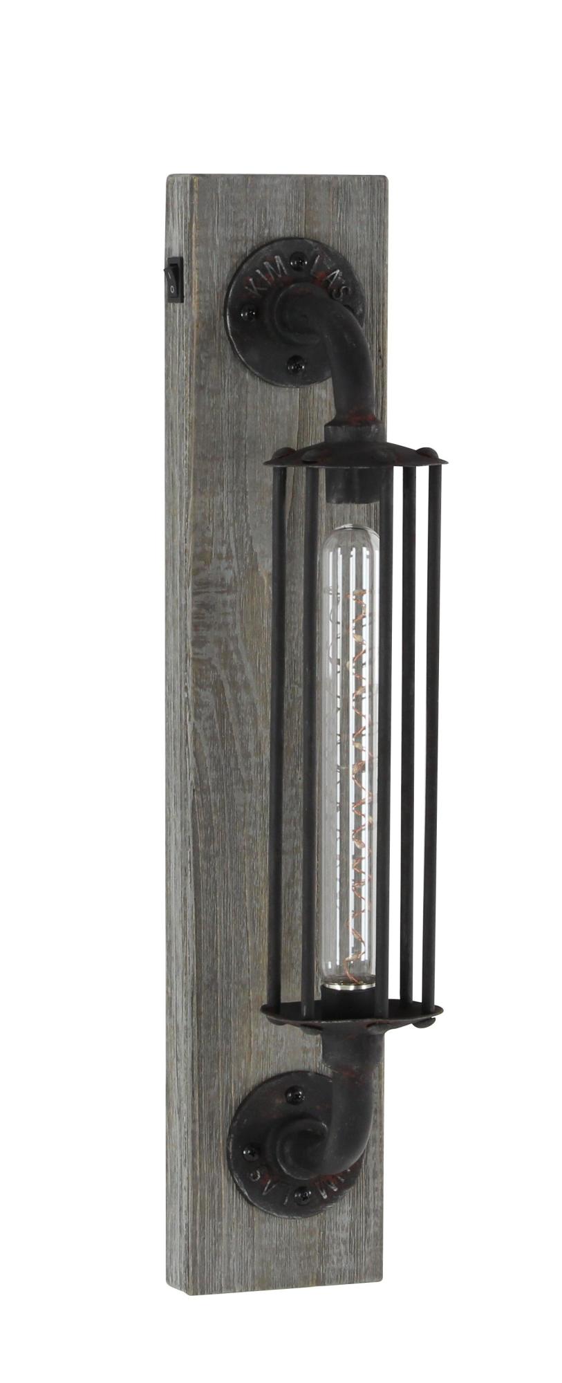 Geometric Black Metal Battery Operated Room Accent Lamp with Included Fixed LED Light