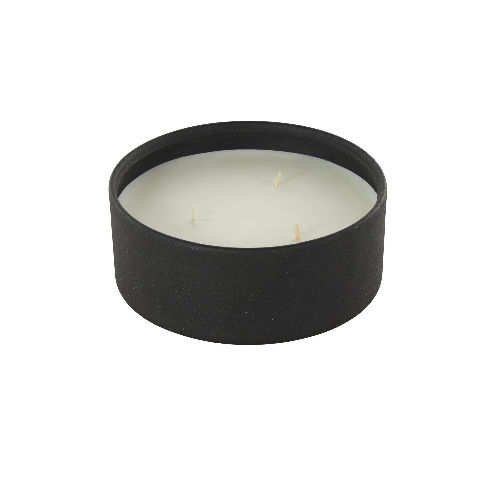 Metal Tangerine Splash Scented Textured 22oz 3 Wick Decorative Candle with White Wax