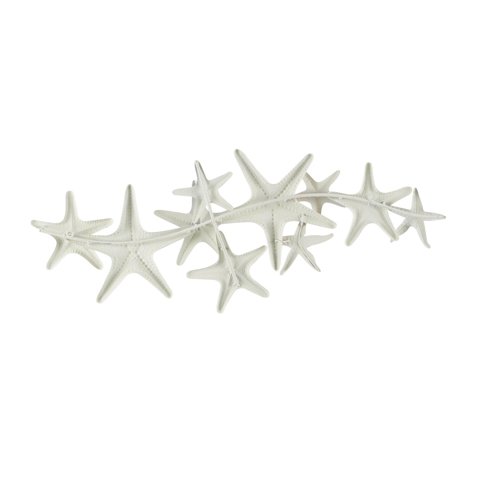 Starfish Brown Metal Layered Home Wall Decor with Blue and Red Accents