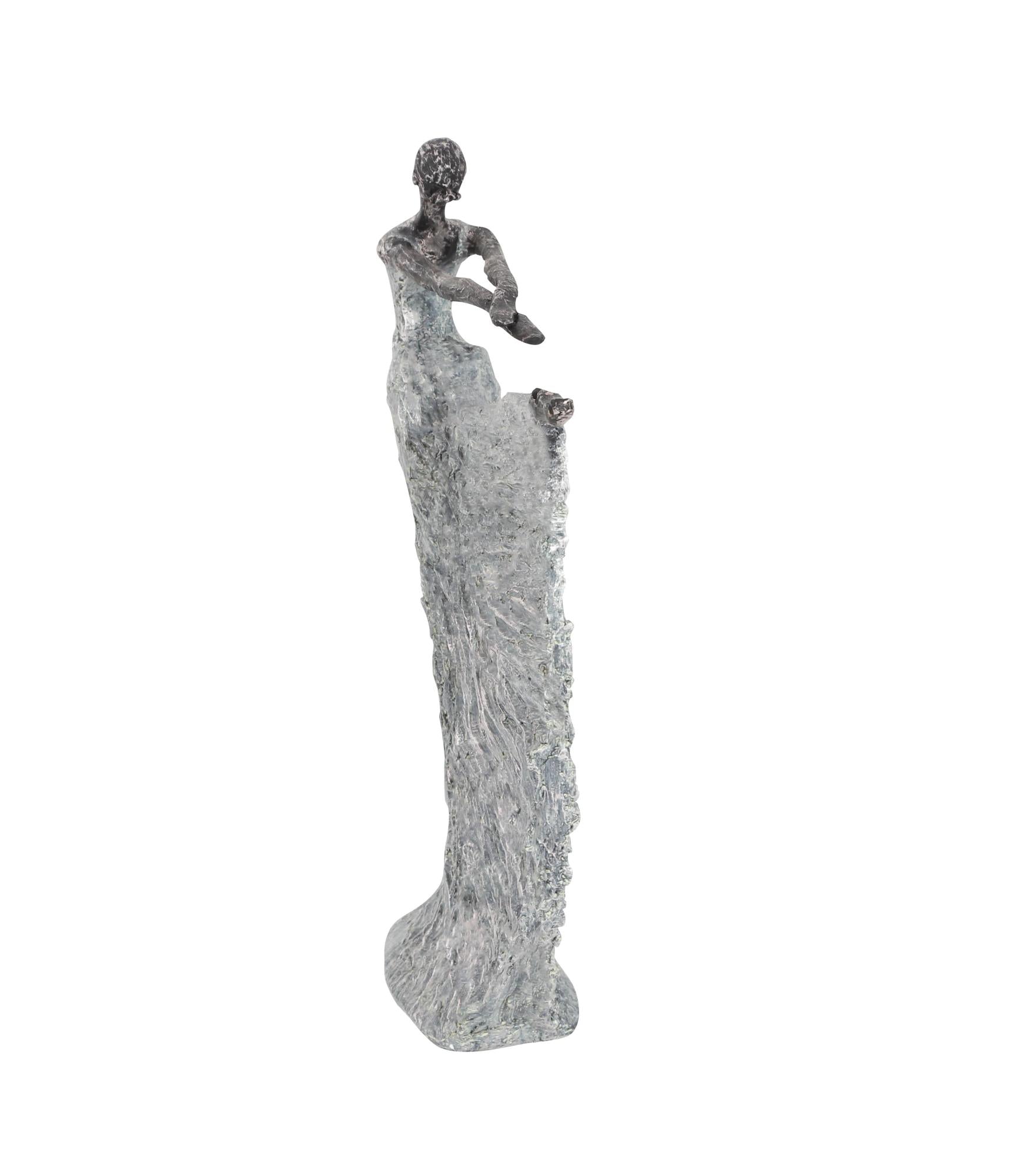 Dancer Gray Polystone Decorative Sculpture