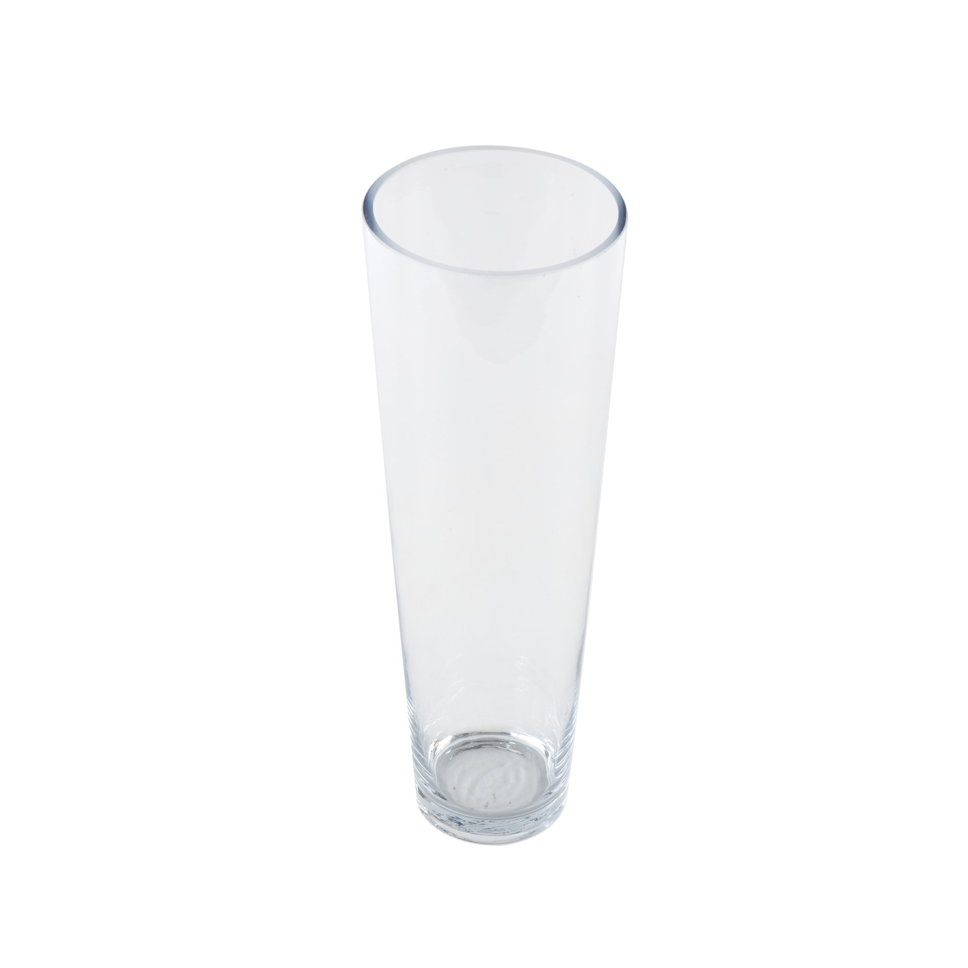 Clear Glass Tall Decorative Vase