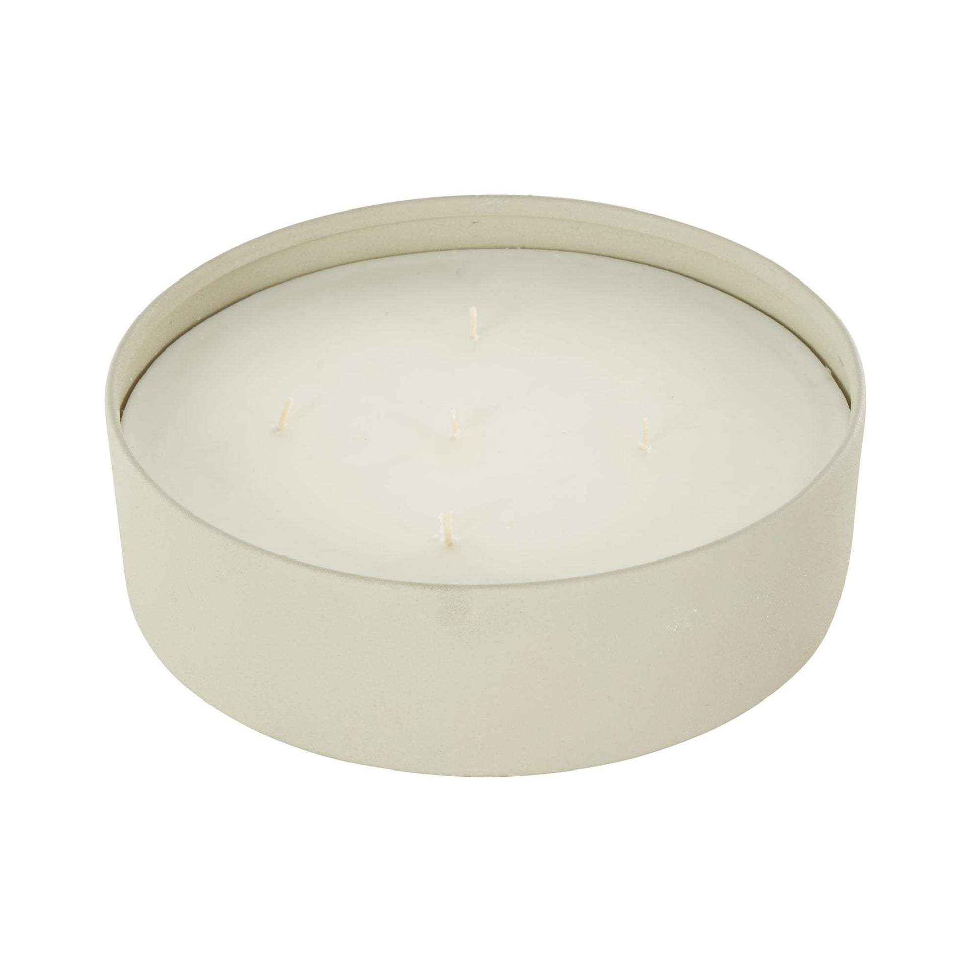 Metal Pink Blush & Poppy Scented Textured 59oz 5 Wick Decorative Candle with White Wax